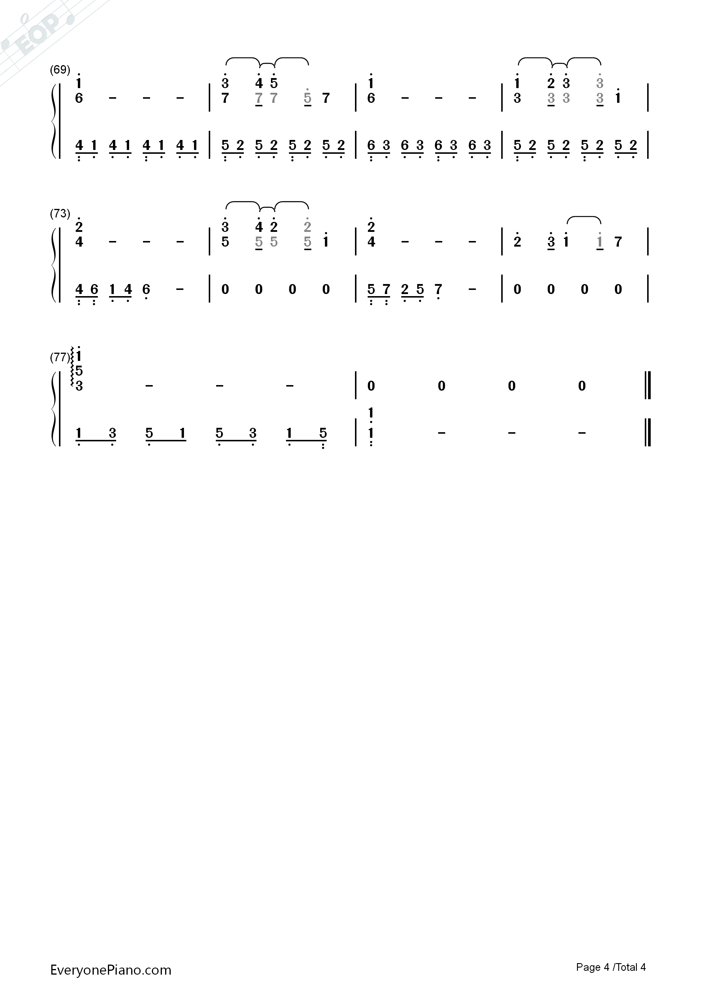 BIRD钢琴简谱_松下优也演唱