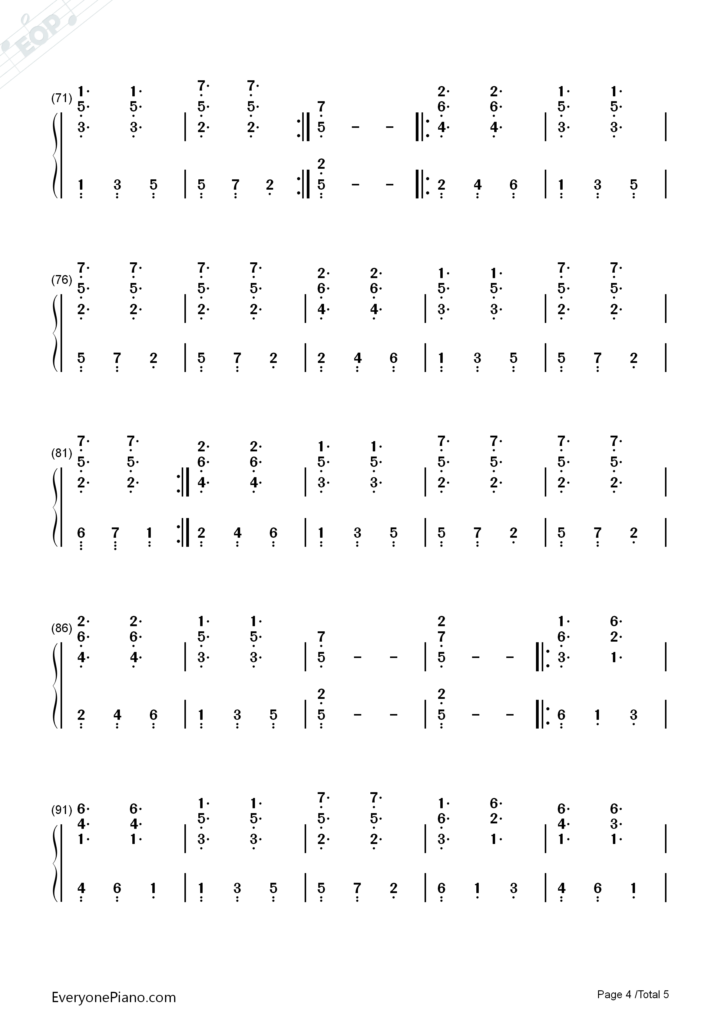 A_Drop_In_The_Ocean钢琴简谱_Ron_Pope演唱