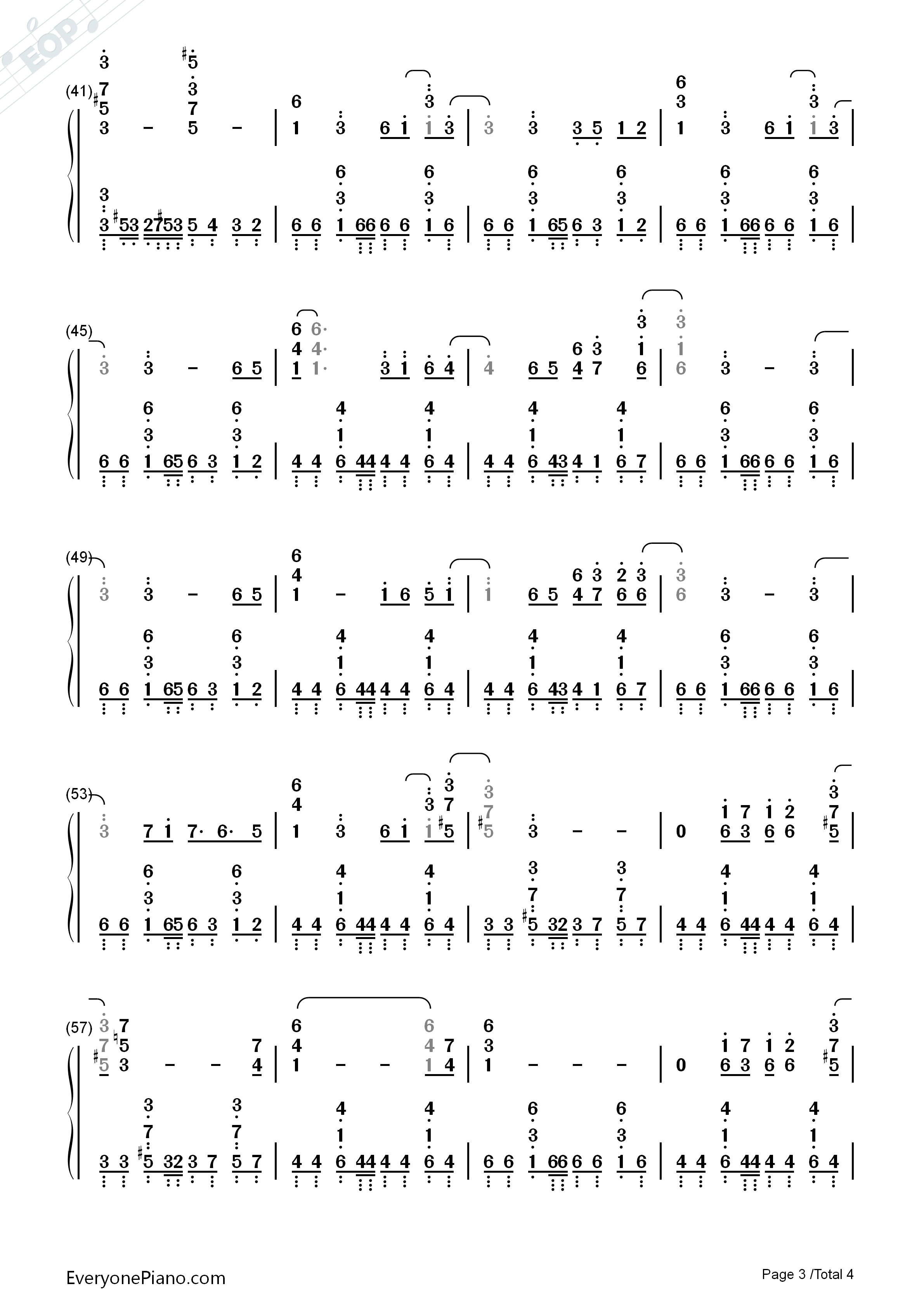 神様お願い钢琴简谱_ハナエ（EMI音乐）演唱