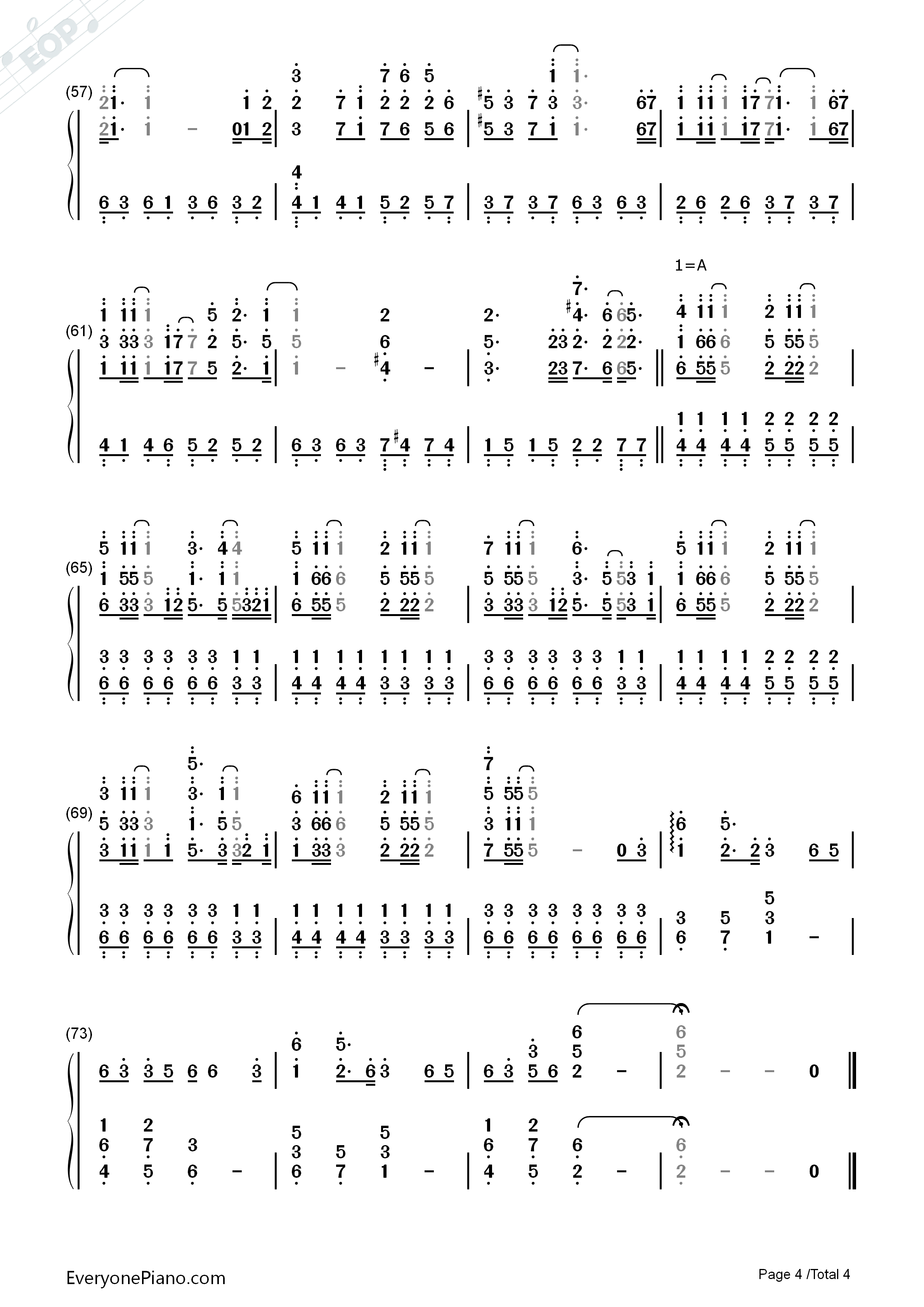 Itsuka钢琴简谱_泽野弘之演唱