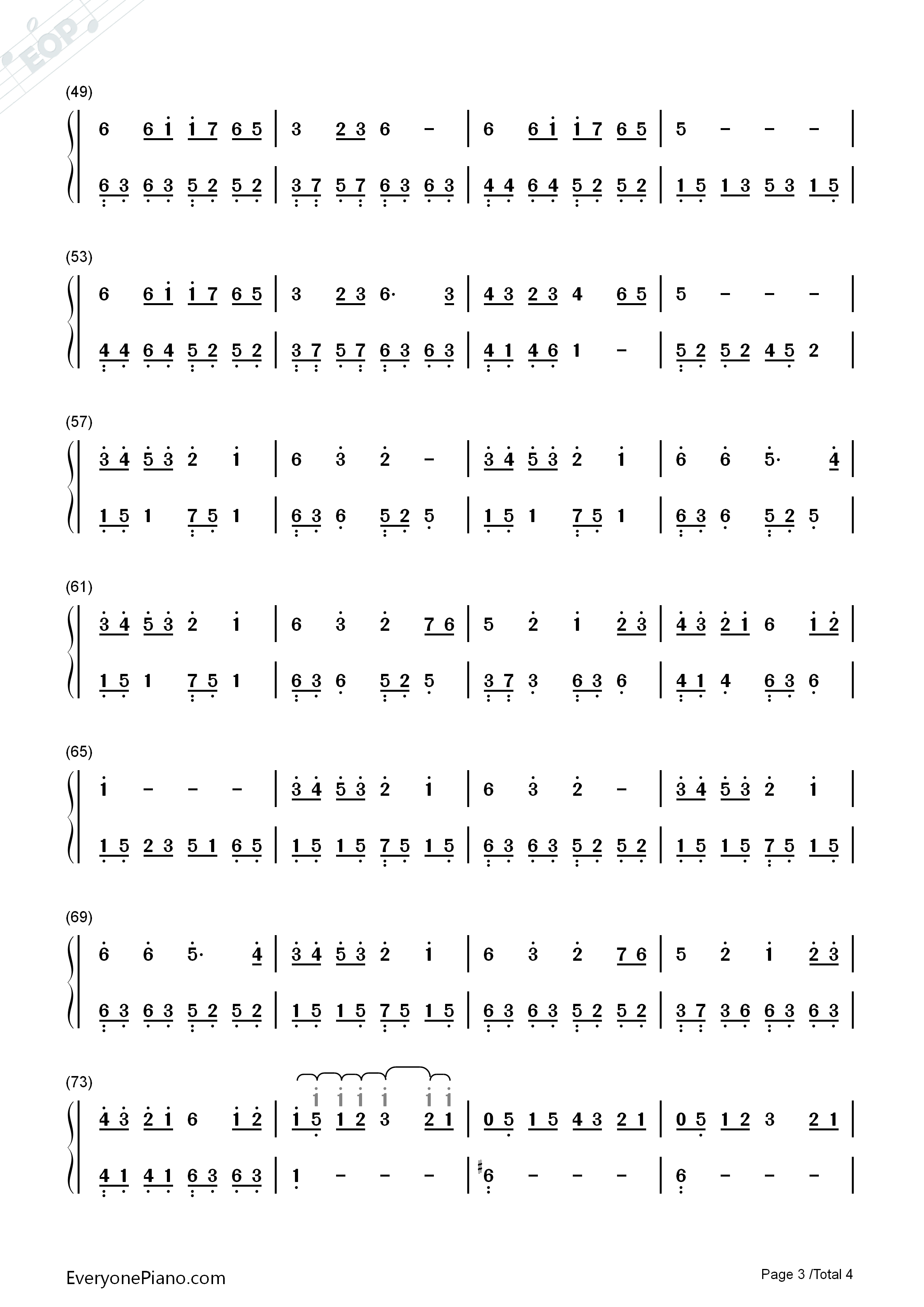 雪之梦钢琴简谱_班得瑞_Bandari演唱