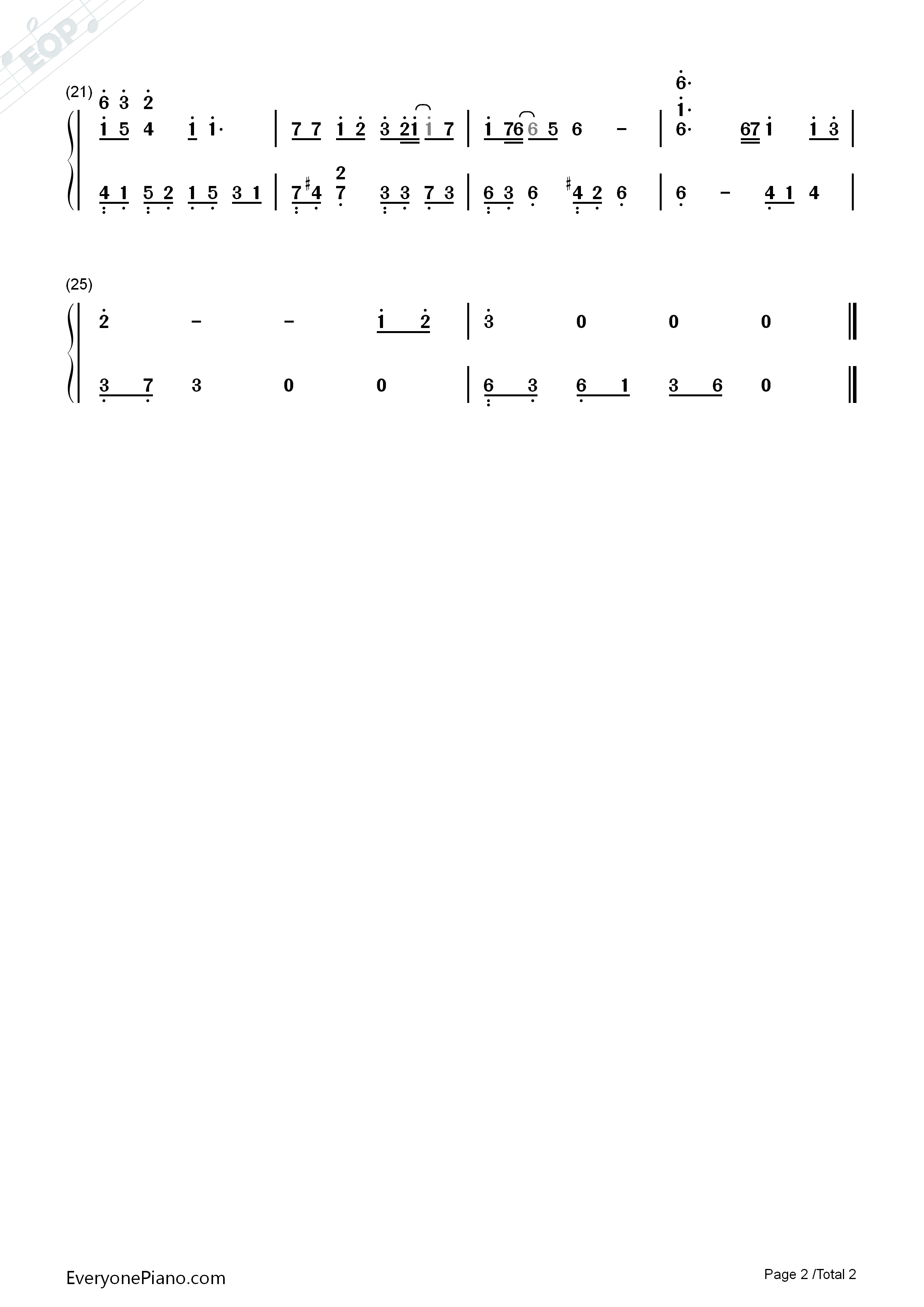 避风港钢琴简谱_冯曦妤演唱