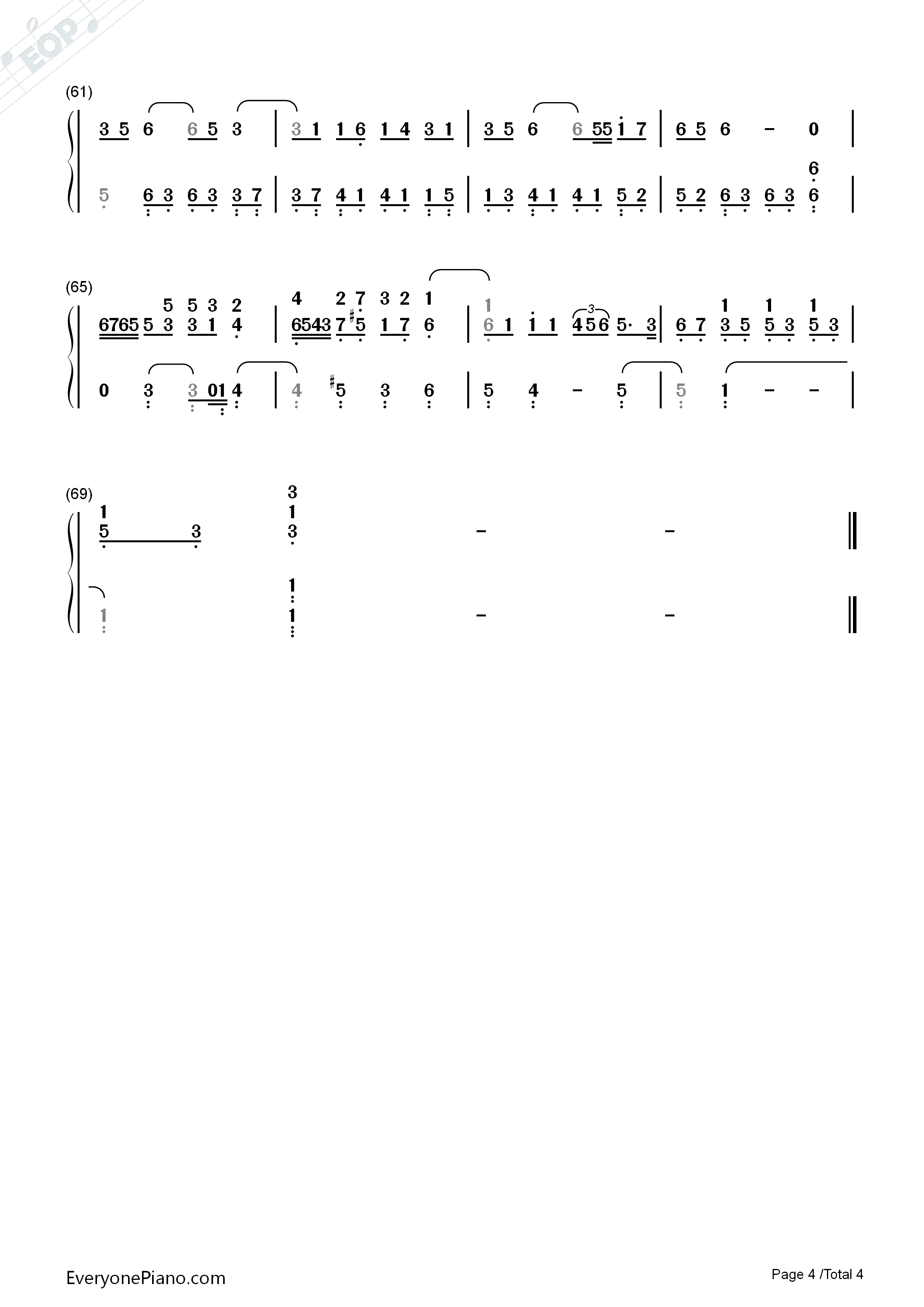 人来人往钢琴简谱_陈奕迅演唱