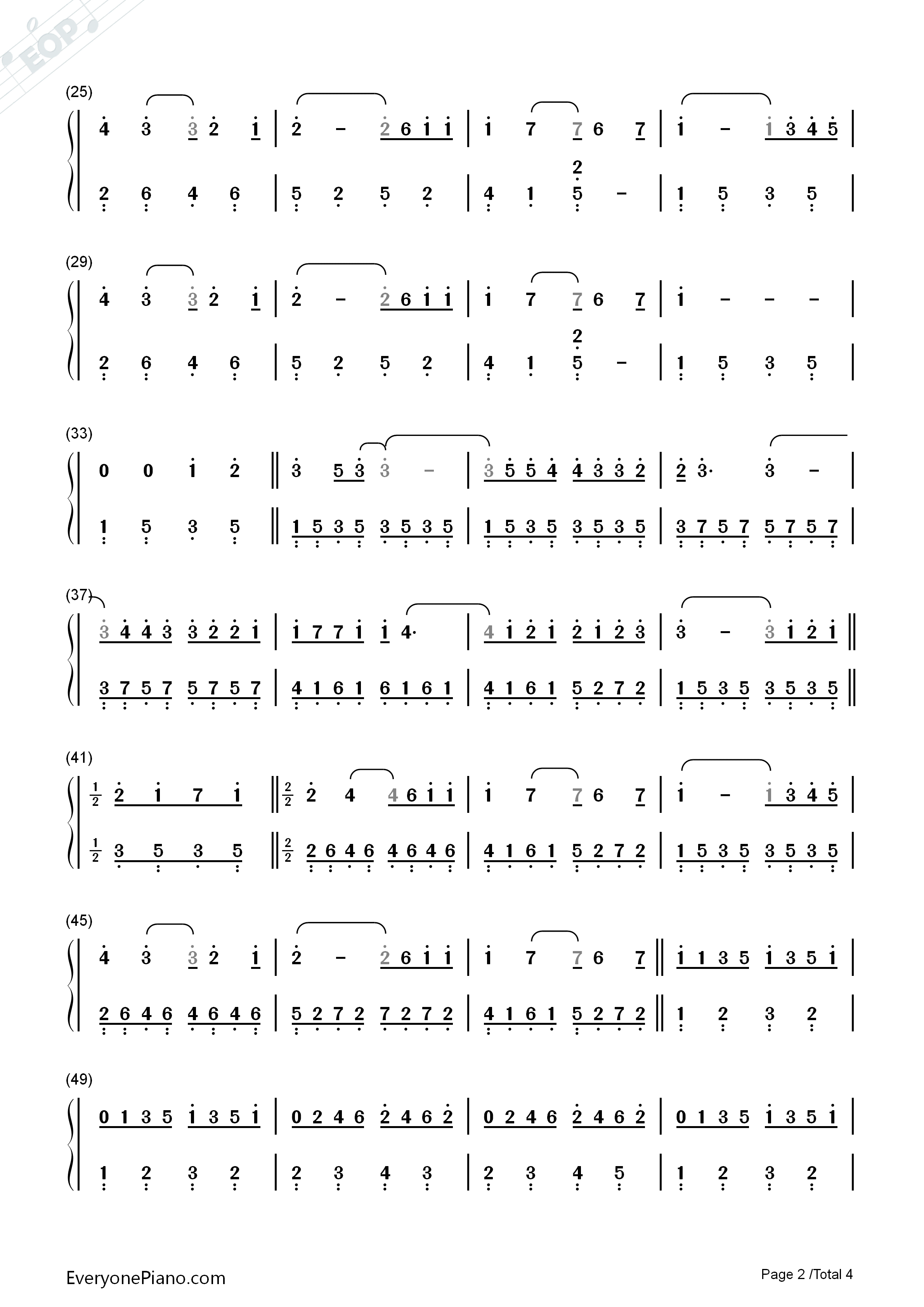 痛苦的心钢琴简谱_克莱德曼演唱