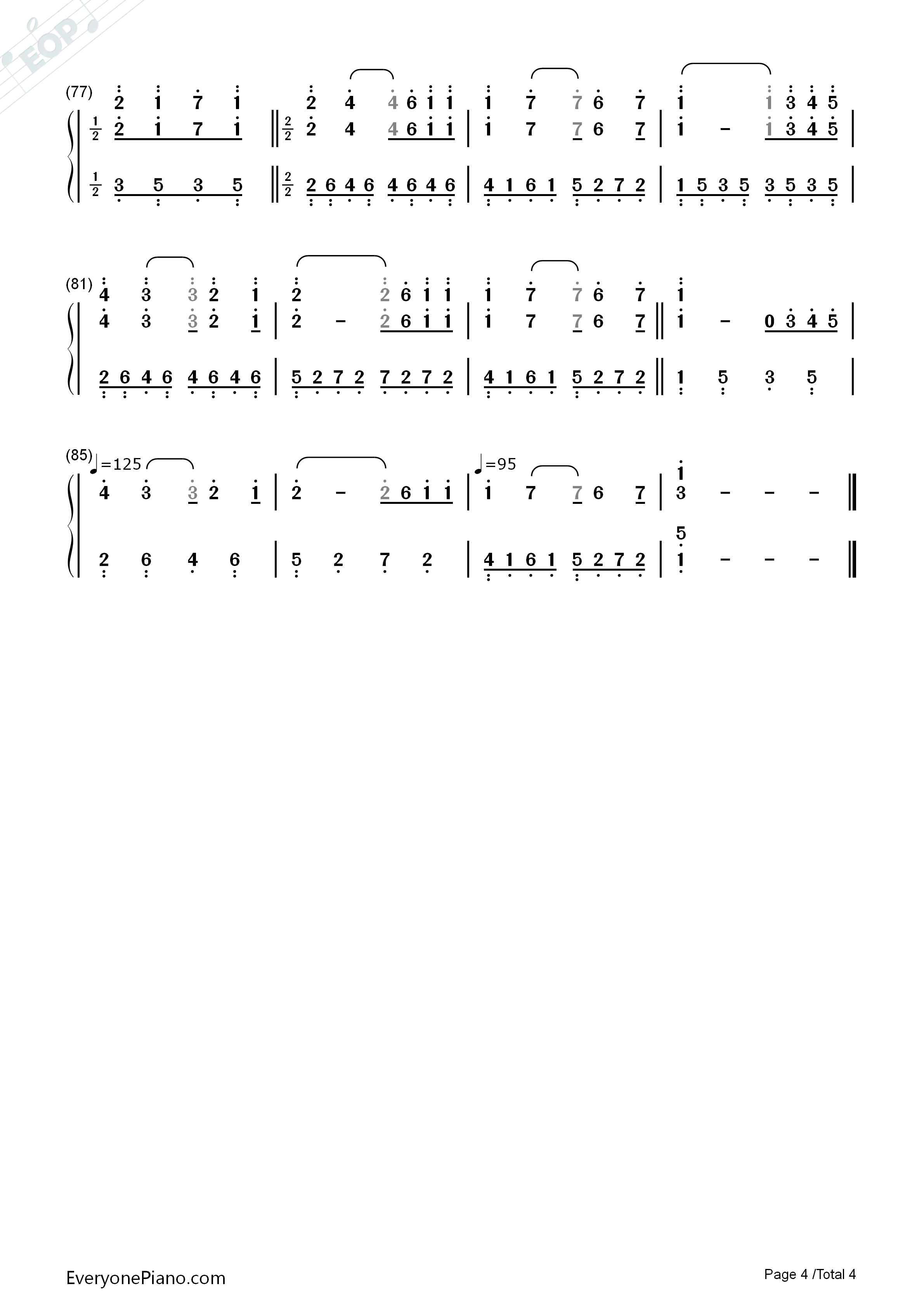 痛苦的心钢琴简谱_克莱德曼演唱