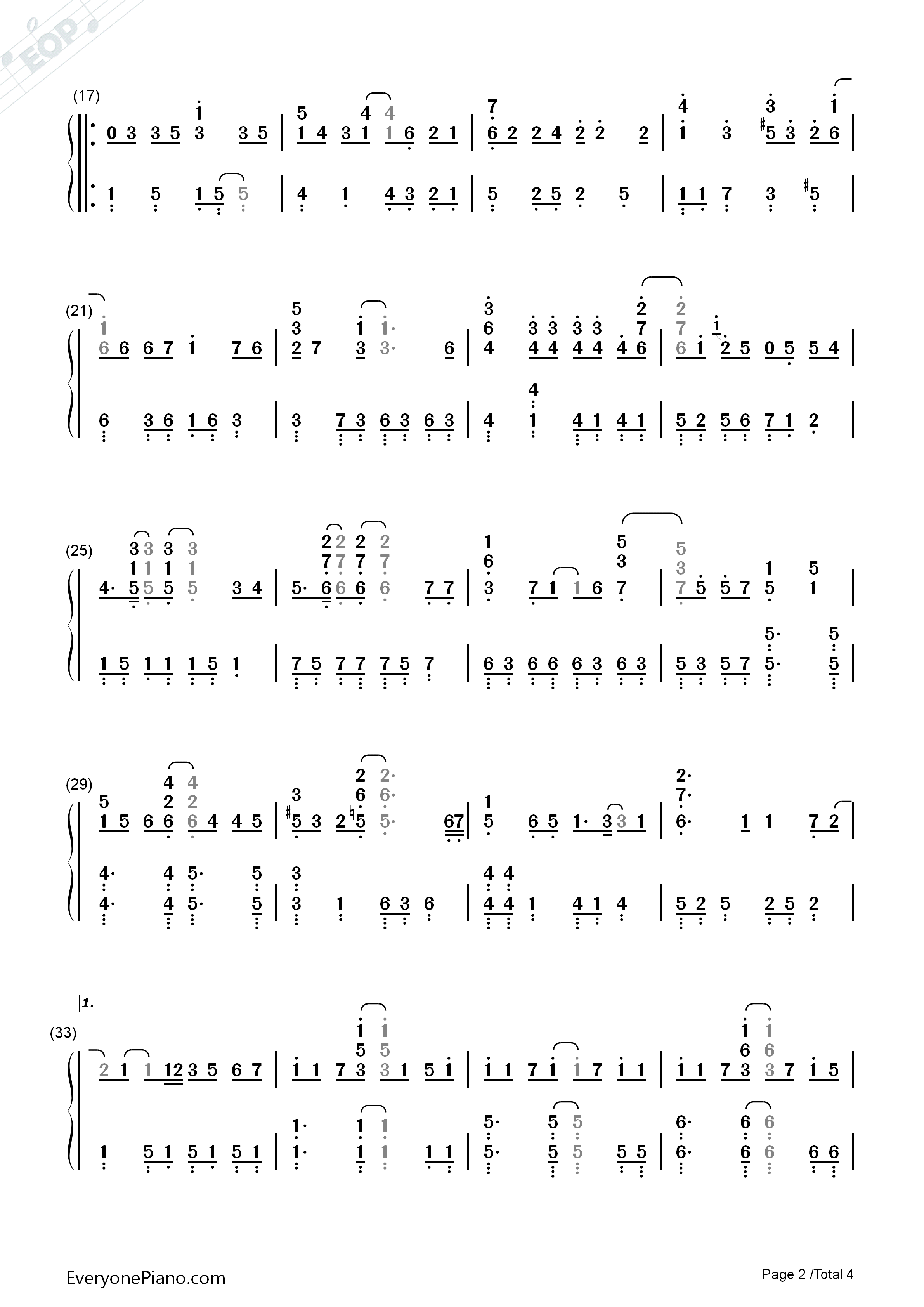 很想讨厌你钢琴简谱_林夏微演唱