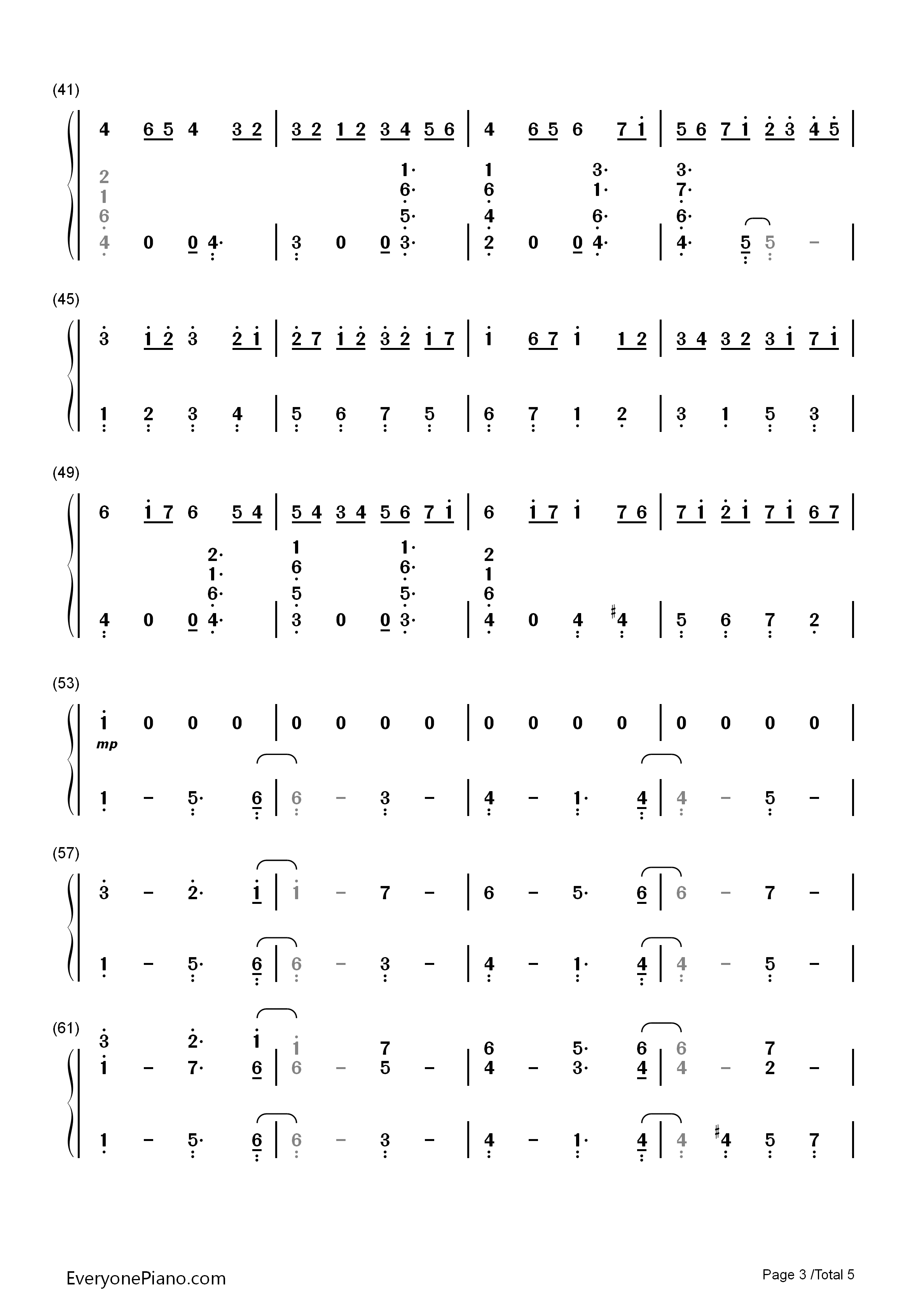 卡农钢琴简谱_帕海贝尔演唱