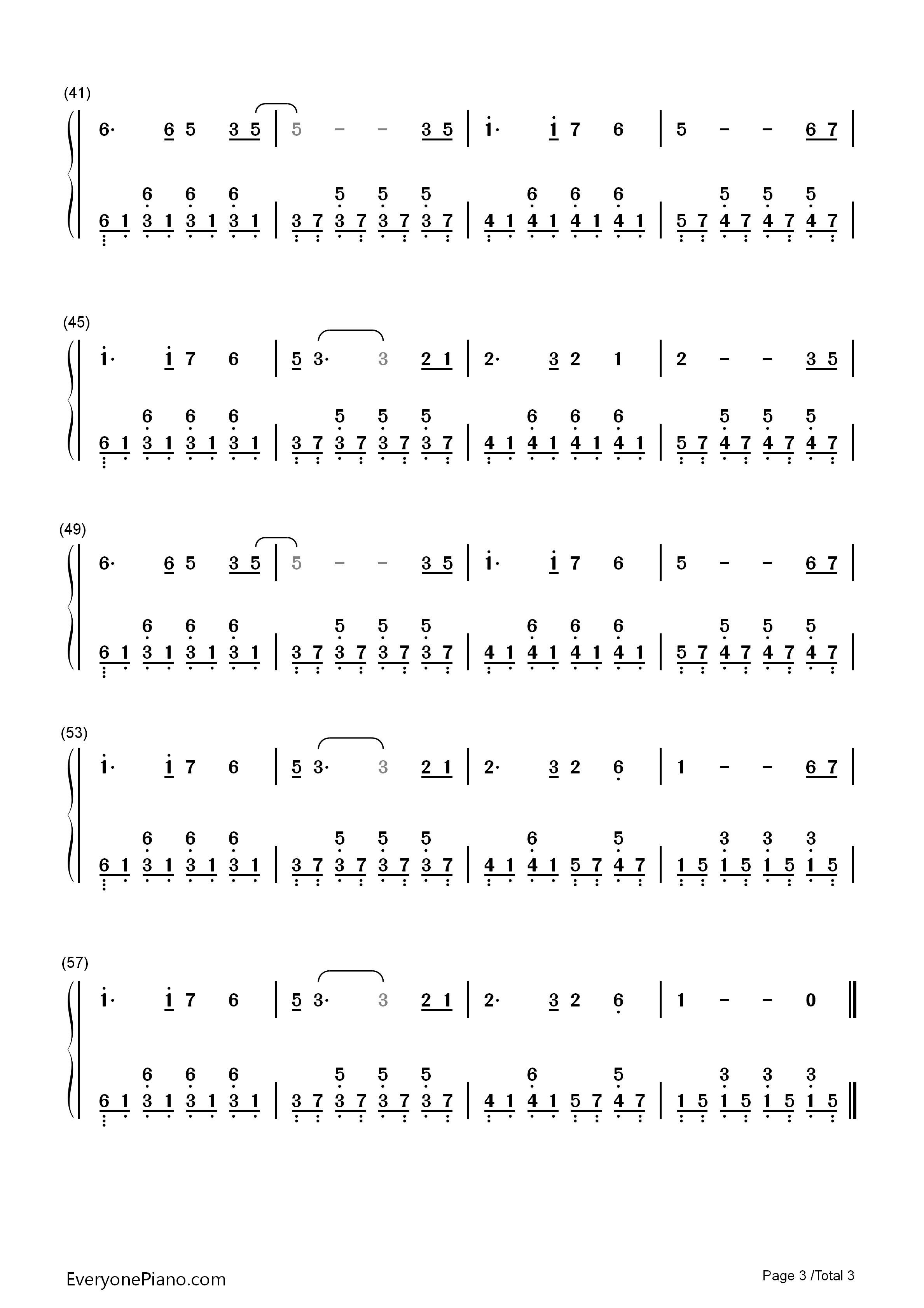 牵手钢琴简谱_苏芮演唱