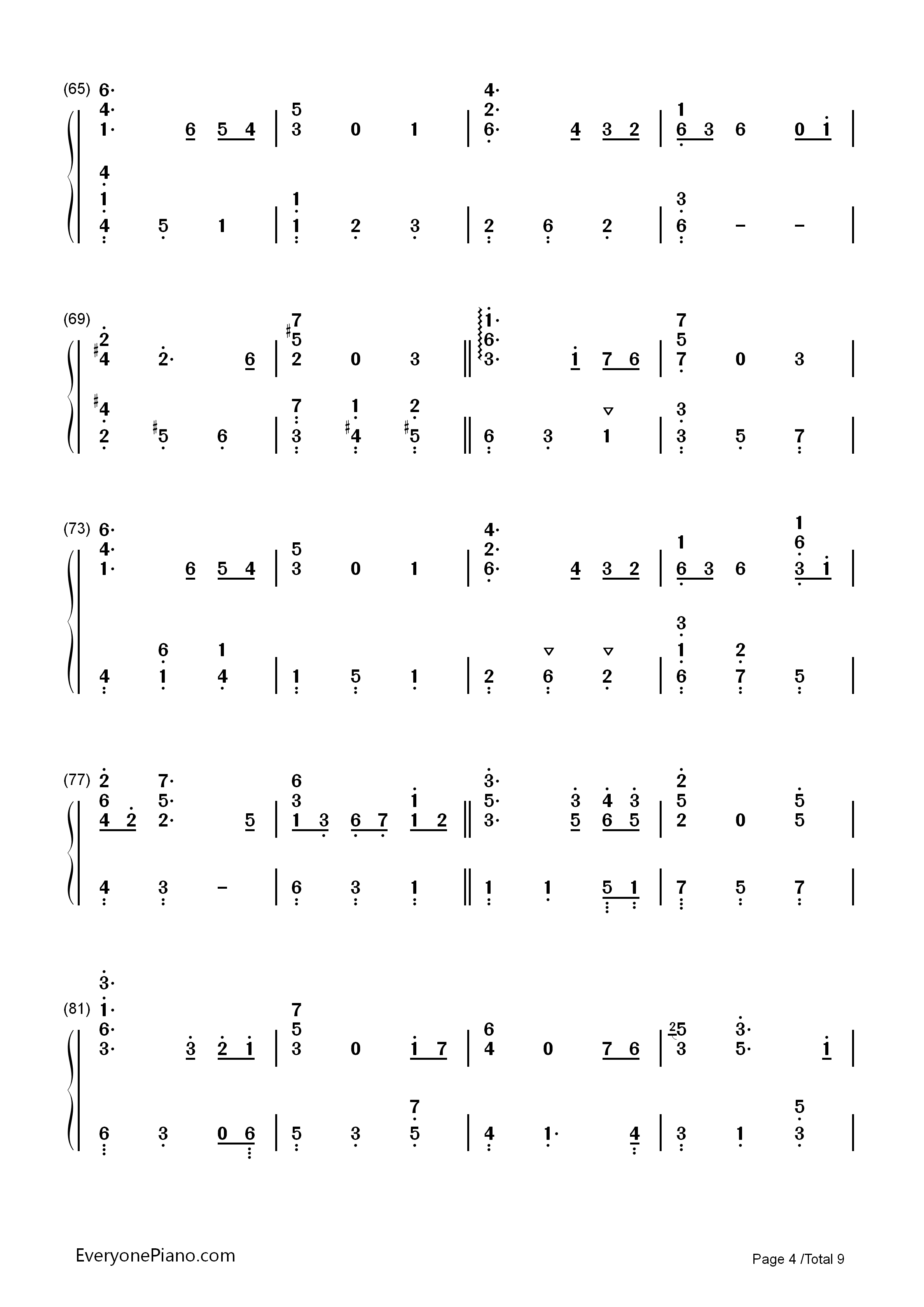 别了夏天钢琴简谱_手嶌葵_宫崎骏演唱