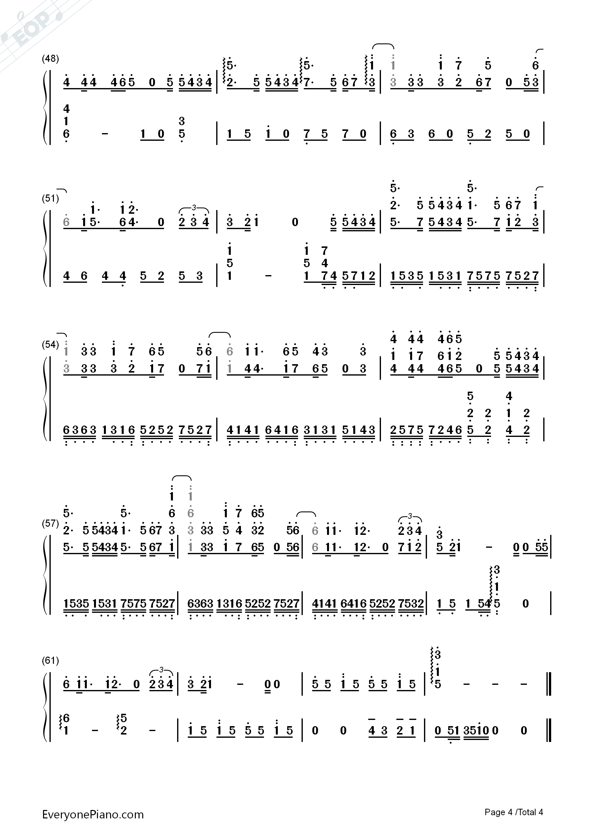 旅立ちの日に钢琴简谱_川岛爱演唱