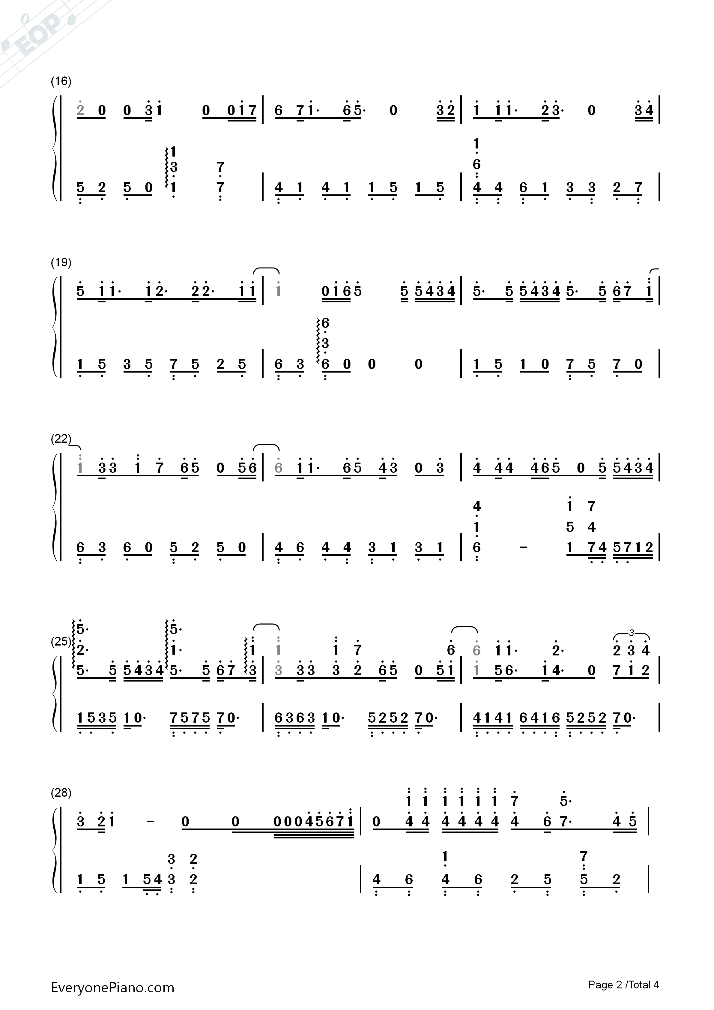 旅立ちの日に钢琴简谱_川岛爱演唱