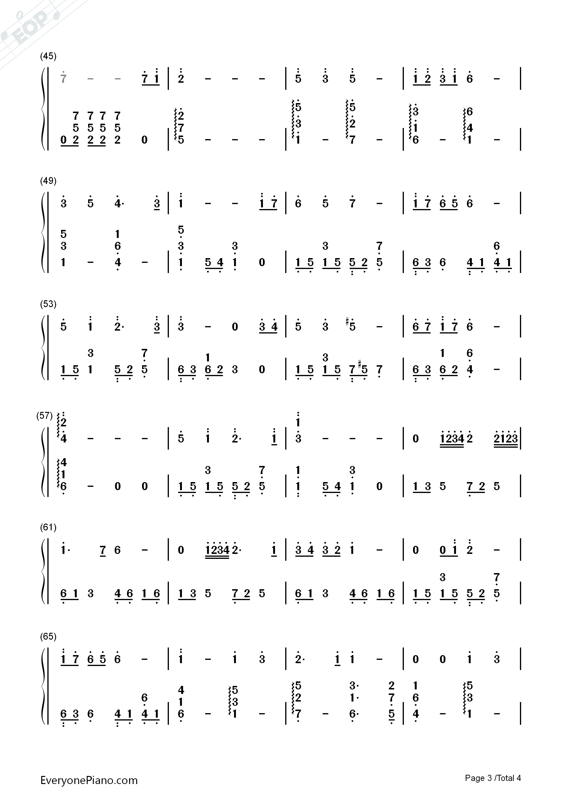 国王与乞丐钢琴简谱_华晨宇_杨宗纬演唱