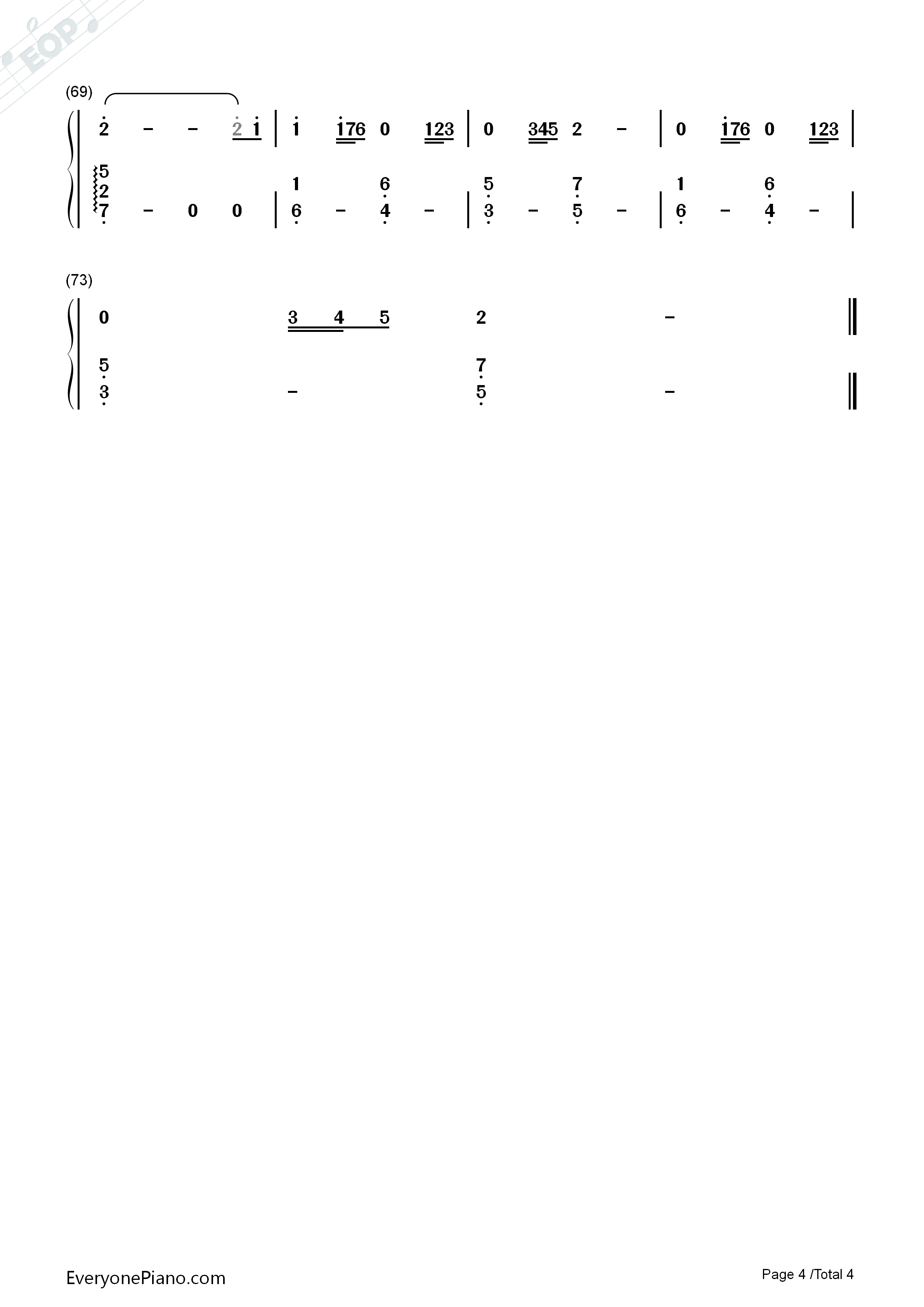 国王与乞丐钢琴简谱_华晨宇_杨宗纬演唱