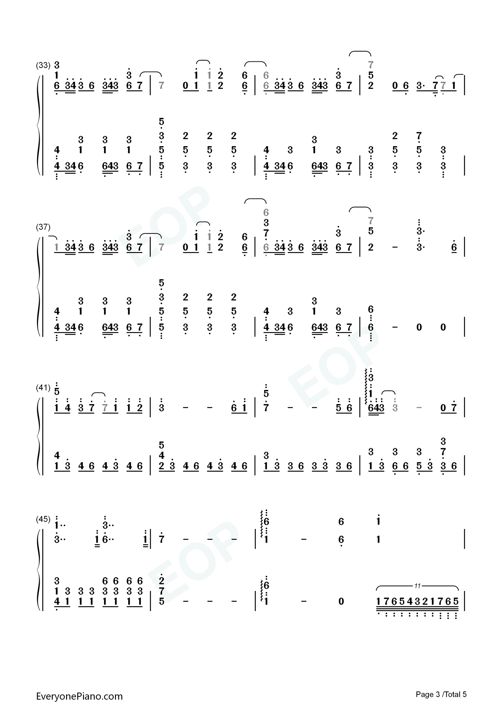 Regression钢琴简谱_HOYO_MiX演唱