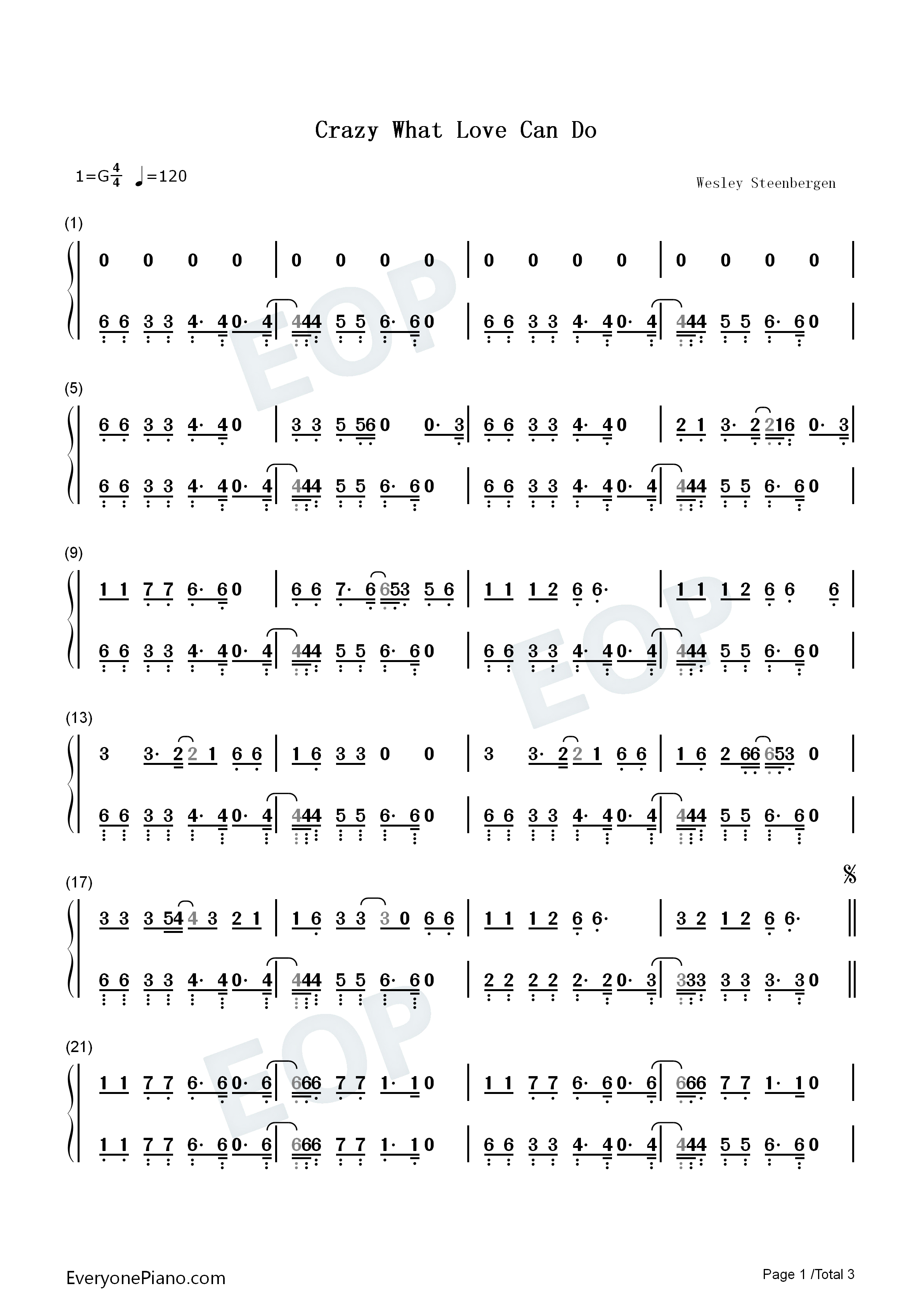 Crazy_What_Love_Can_Do钢琴简谱_David_Guetta_Becky_Hill_Ella_Henderson演唱