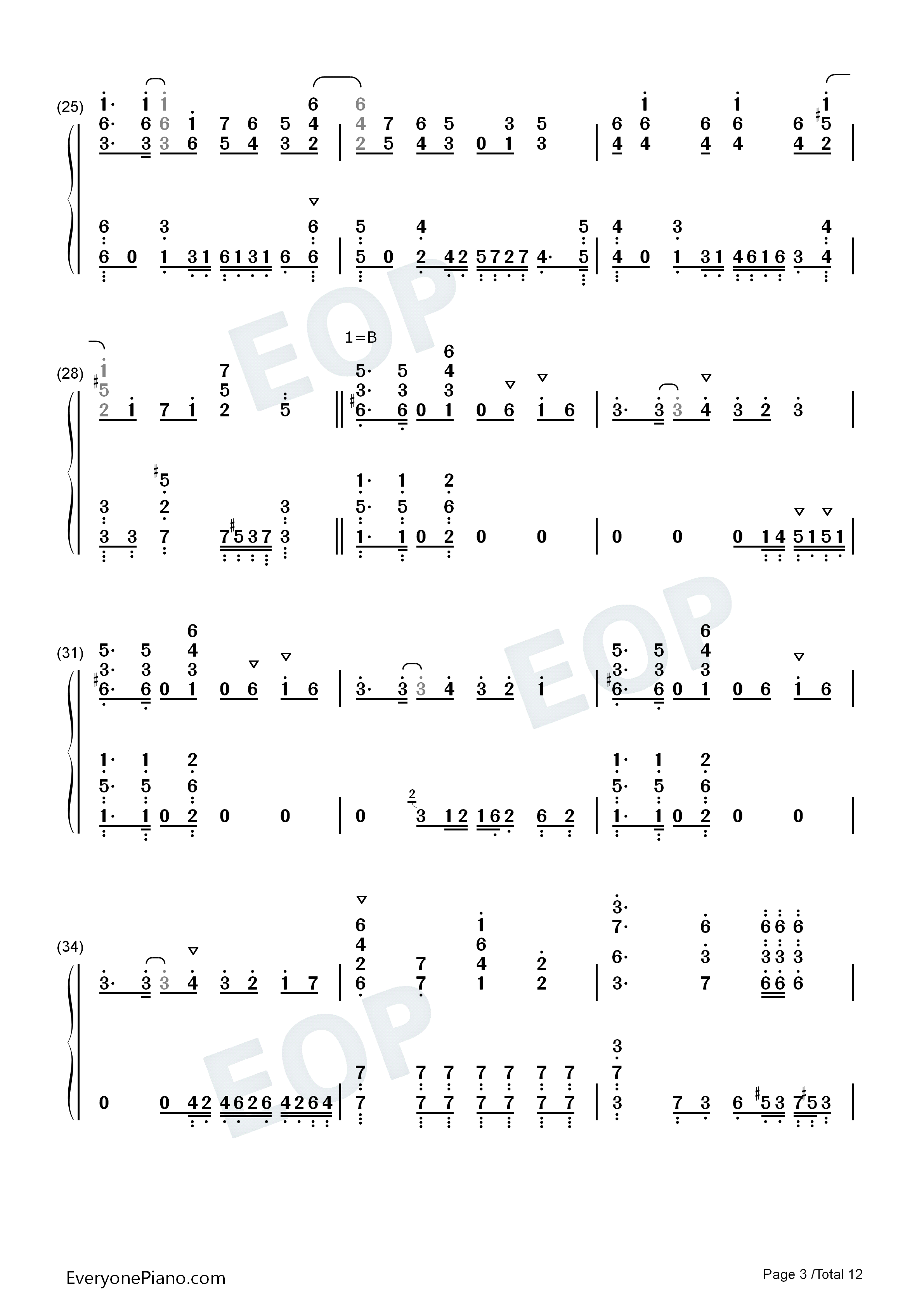 四角運命钢琴简谱_三月的Phantasia演唱