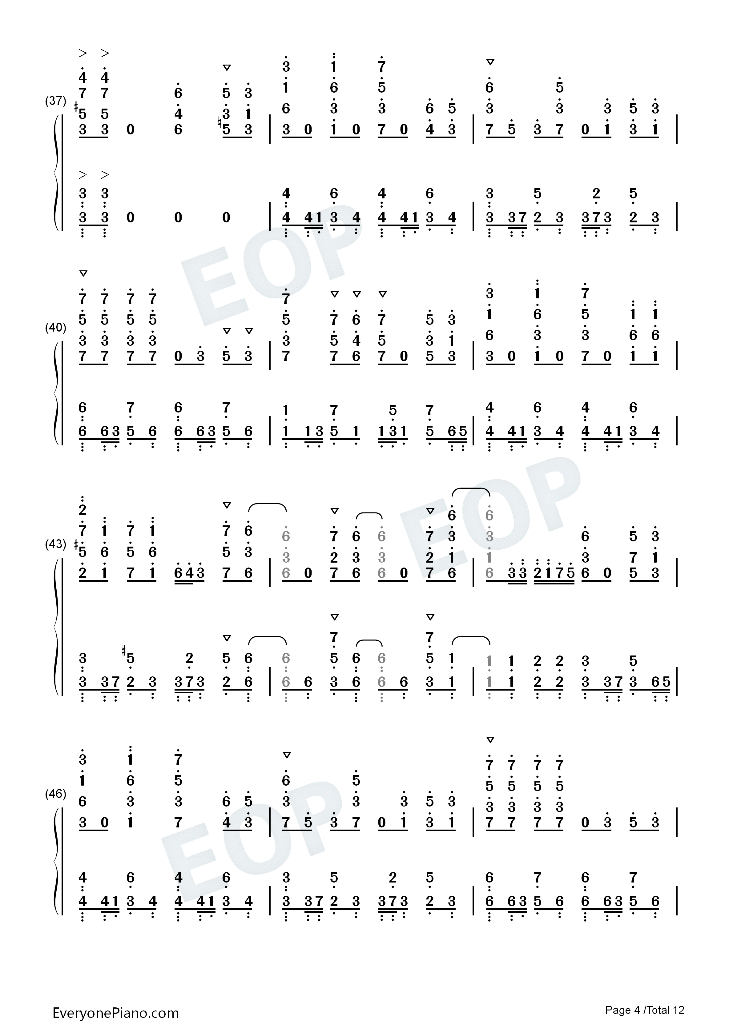 四角運命钢琴简谱_三月的Phantasia演唱