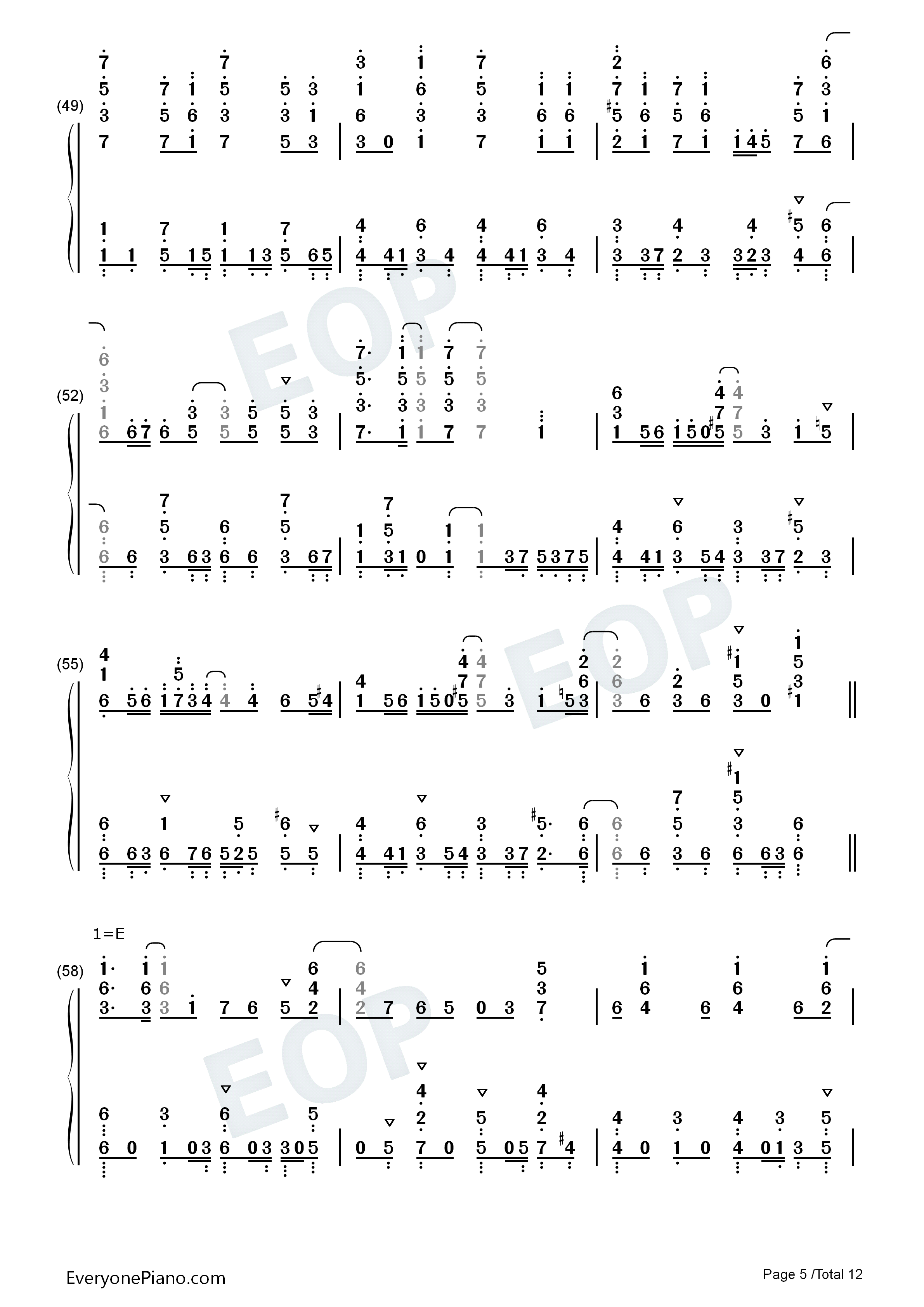 四角運命钢琴简谱_三月的Phantasia演唱