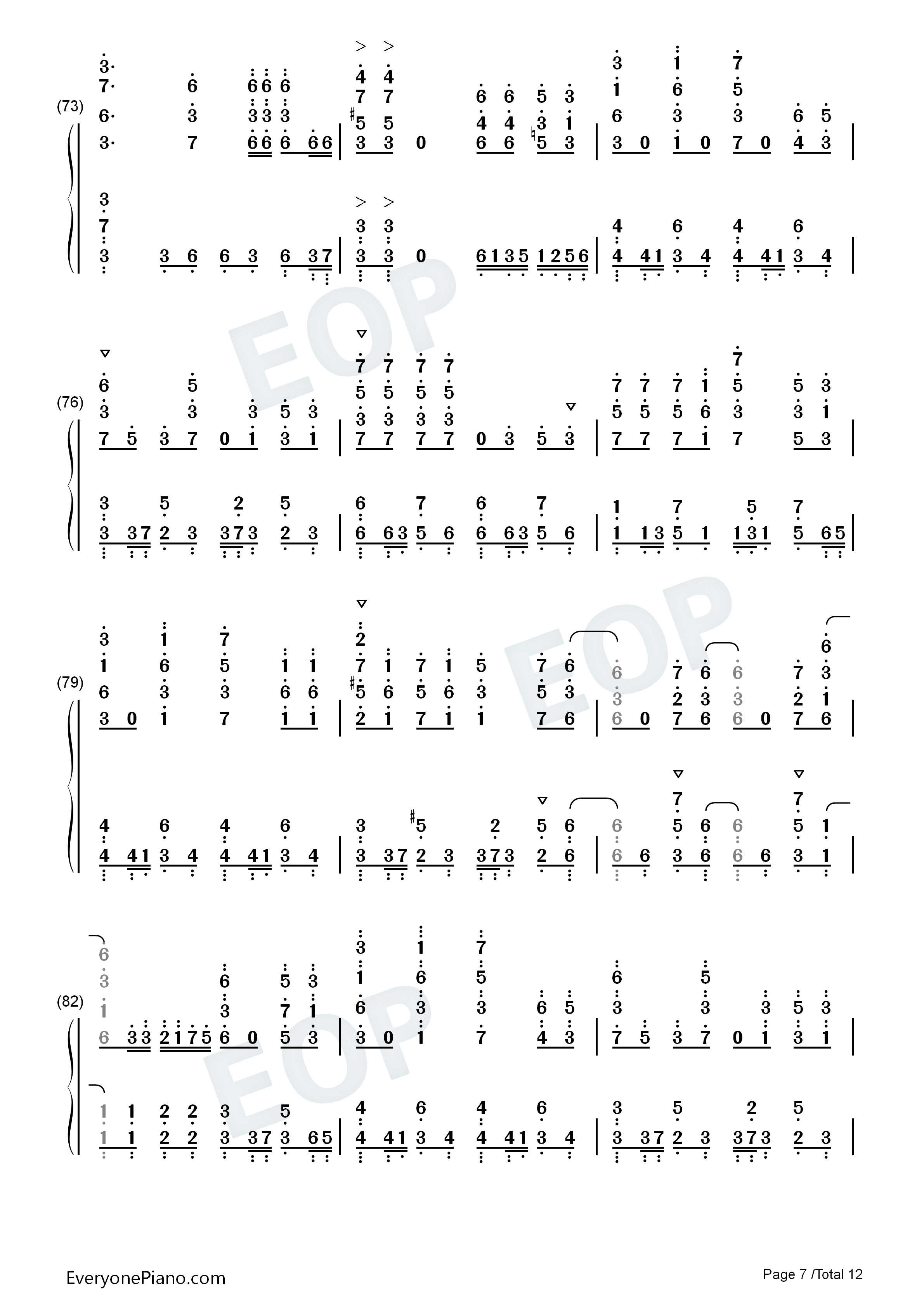 四角運命钢琴简谱_三月的Phantasia演唱