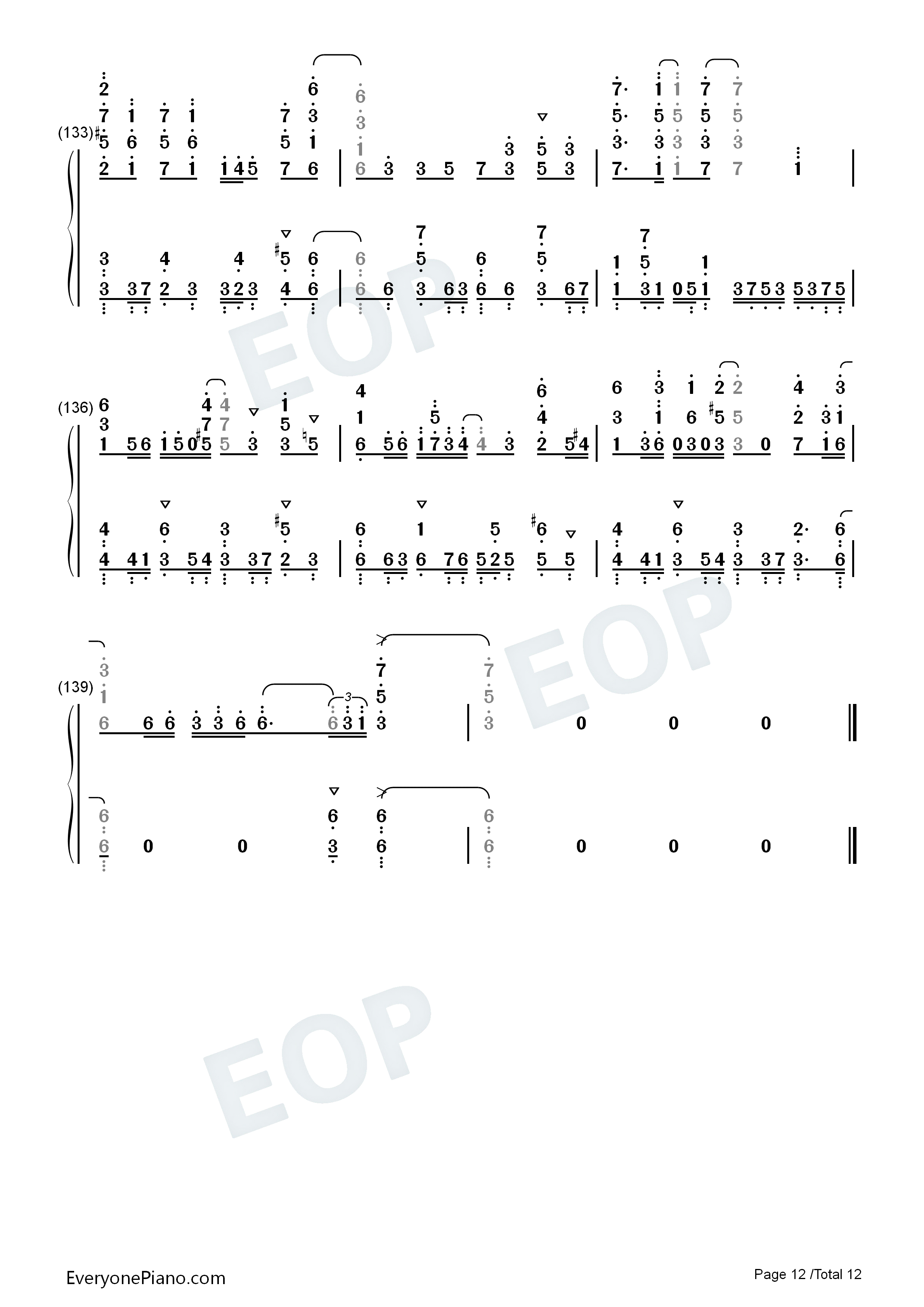 四角運命钢琴简谱_三月的Phantasia演唱
