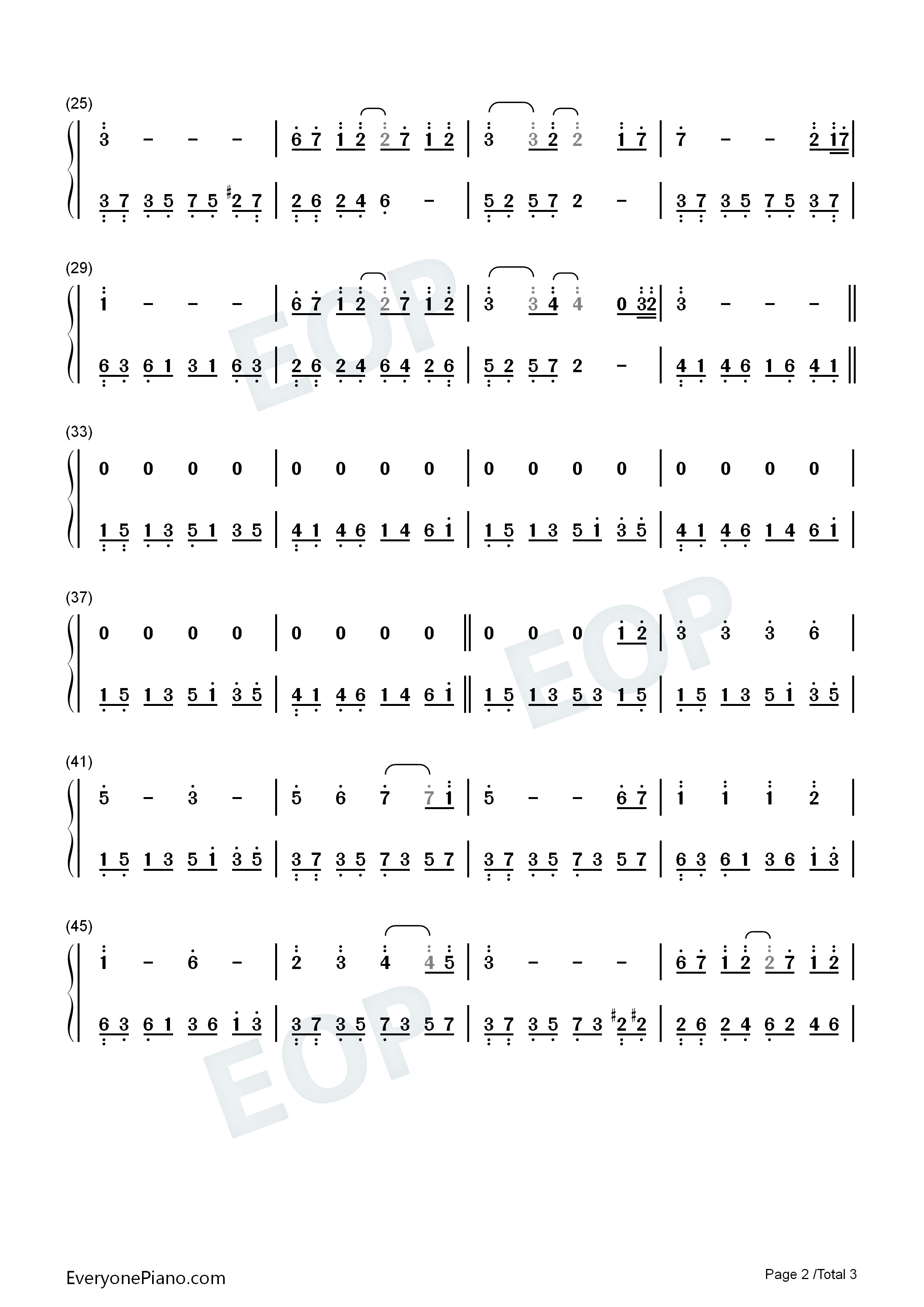 我喜欢你钢琴简谱_安巍演唱