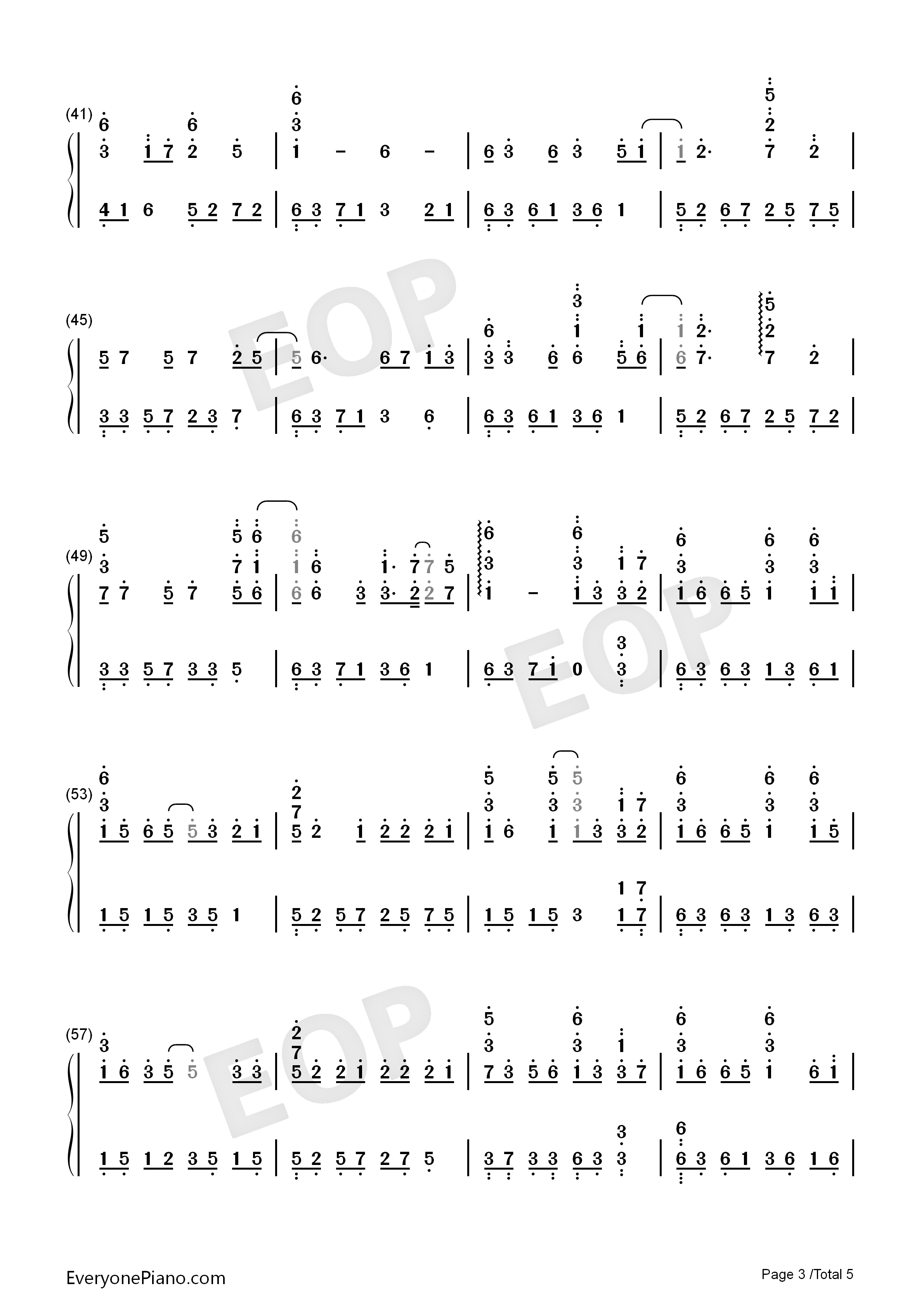 余情未了钢琴简谱_魏新雨演唱