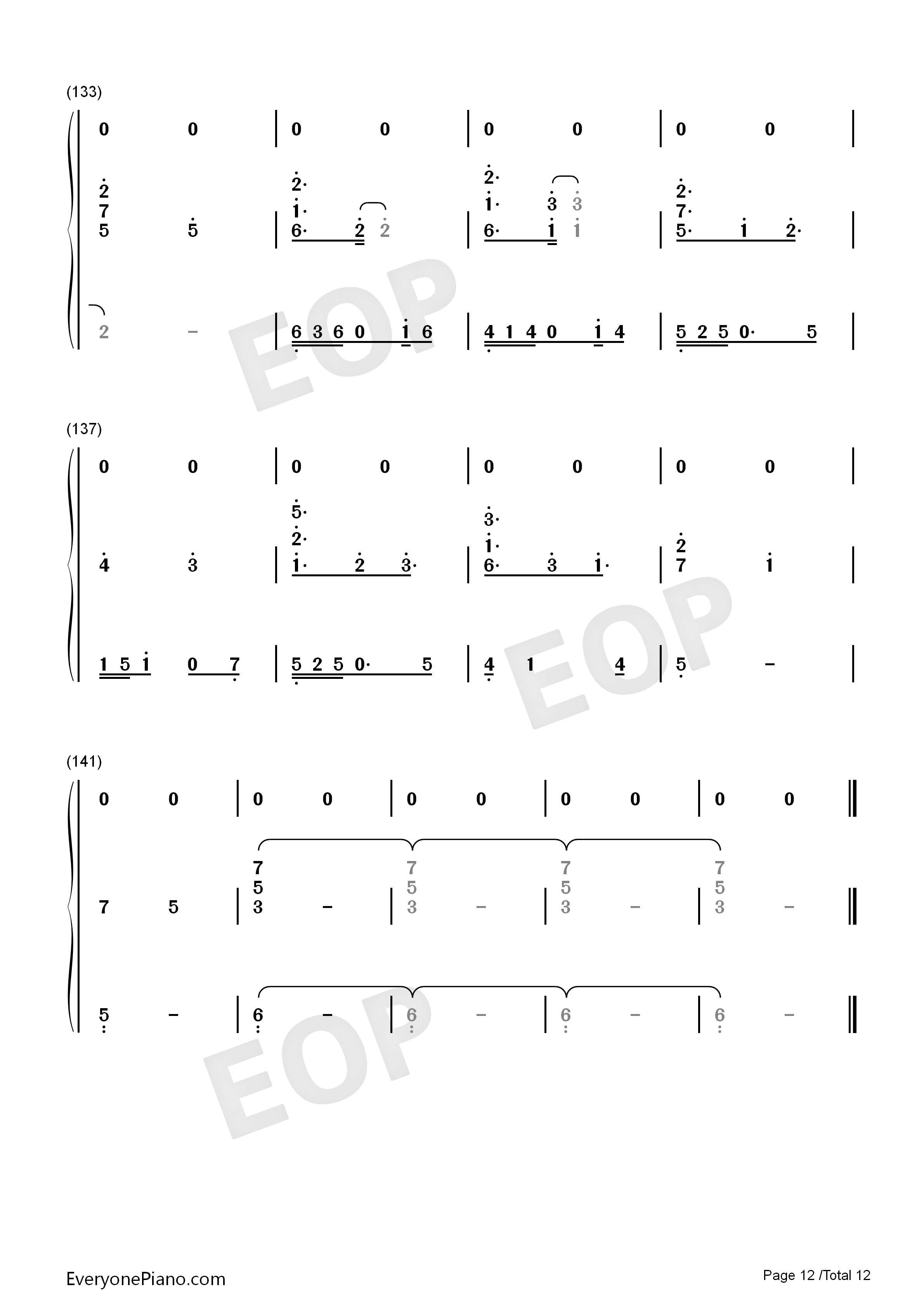 最后的旅行钢琴简谱_Rainton桐演唱
