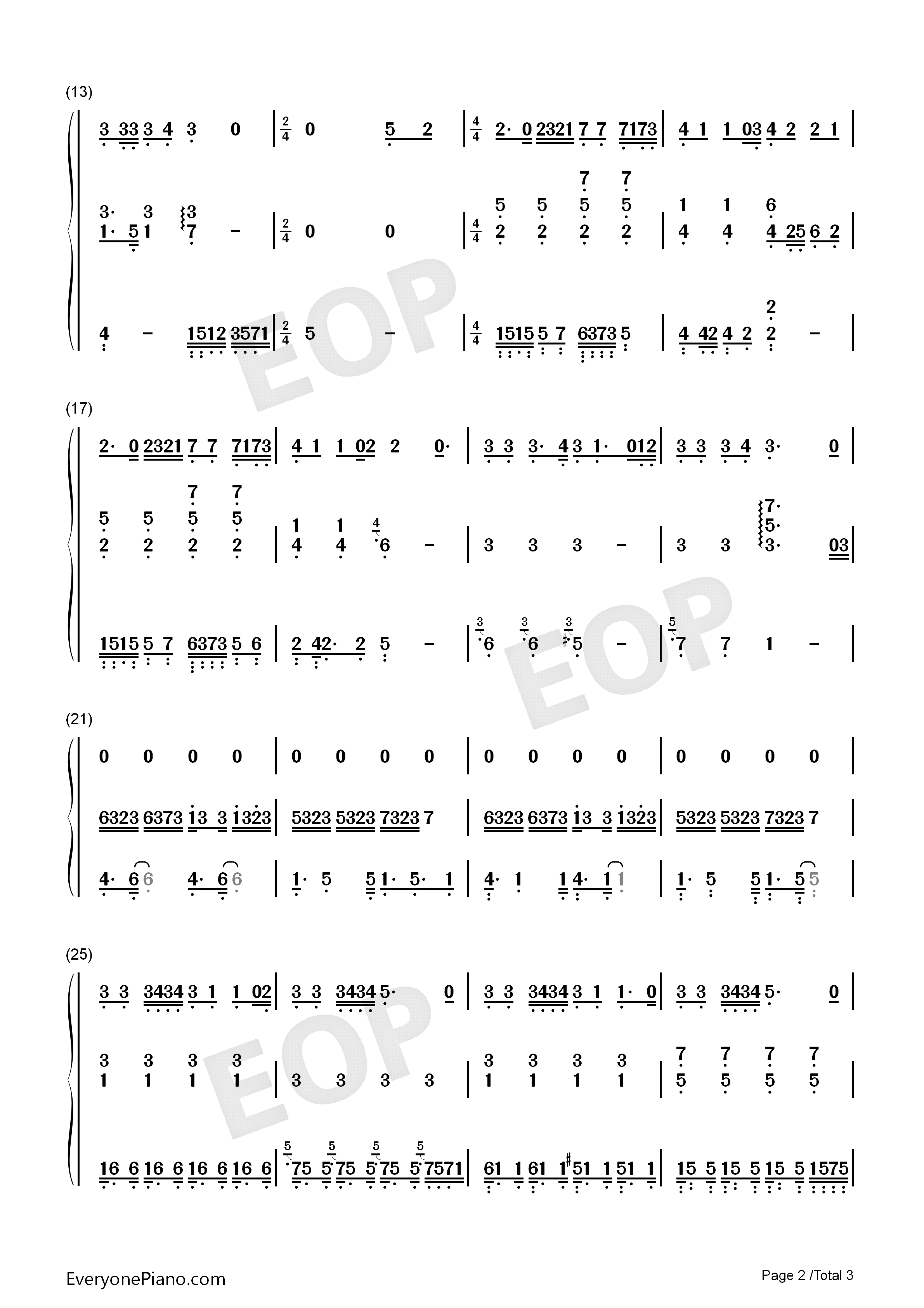 偶尔钢琴简谱_邓紫棋演唱