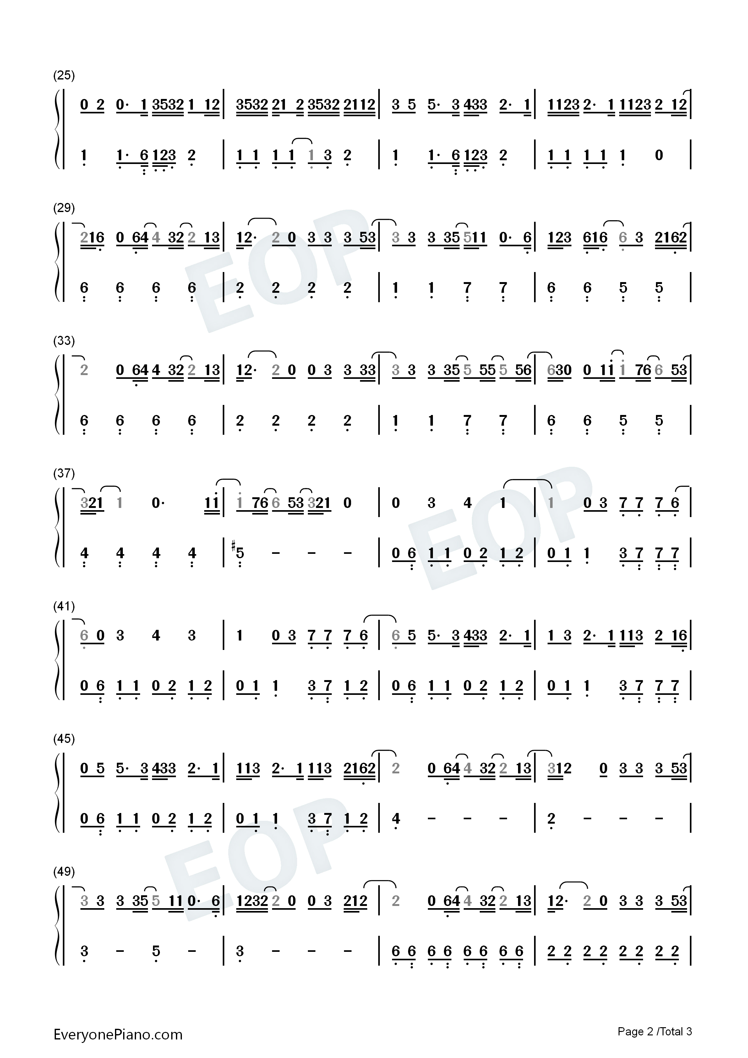 Thousand_Miles钢琴简谱_The_Kid_Laroi演唱