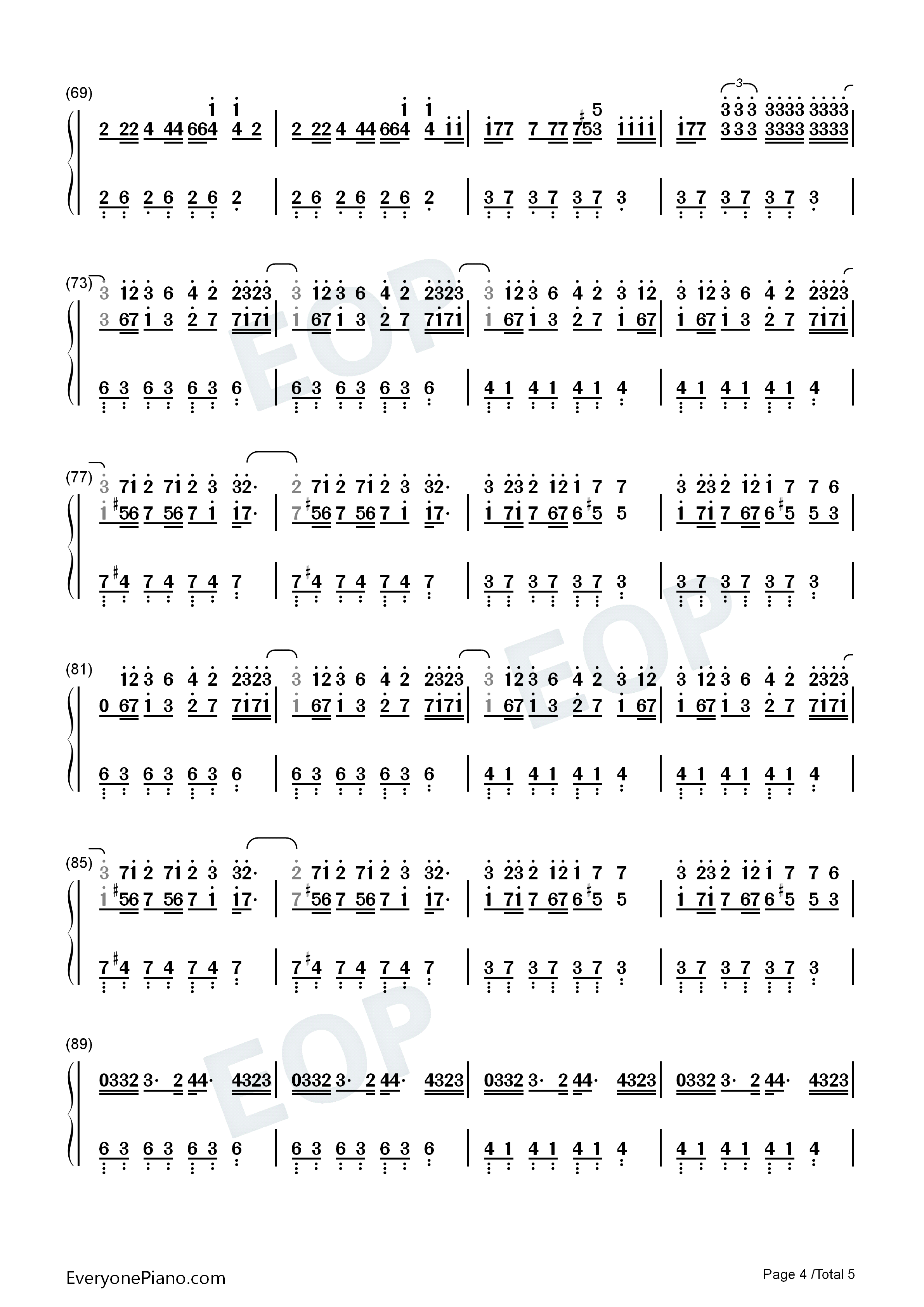 摩天动物园钢琴简谱_邓紫棋演唱