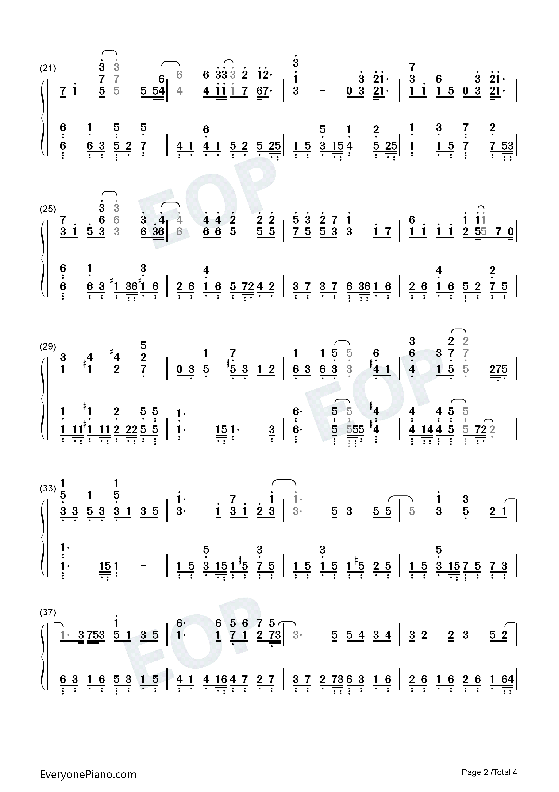 痛爱钢琴简谱_容祖儿演唱