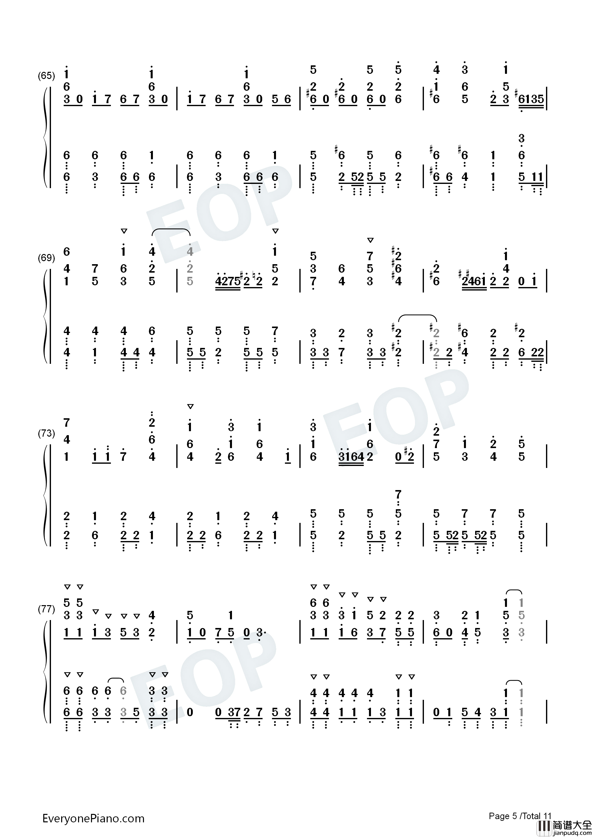 凸凹钢琴简谱_吉冈圣惠演唱