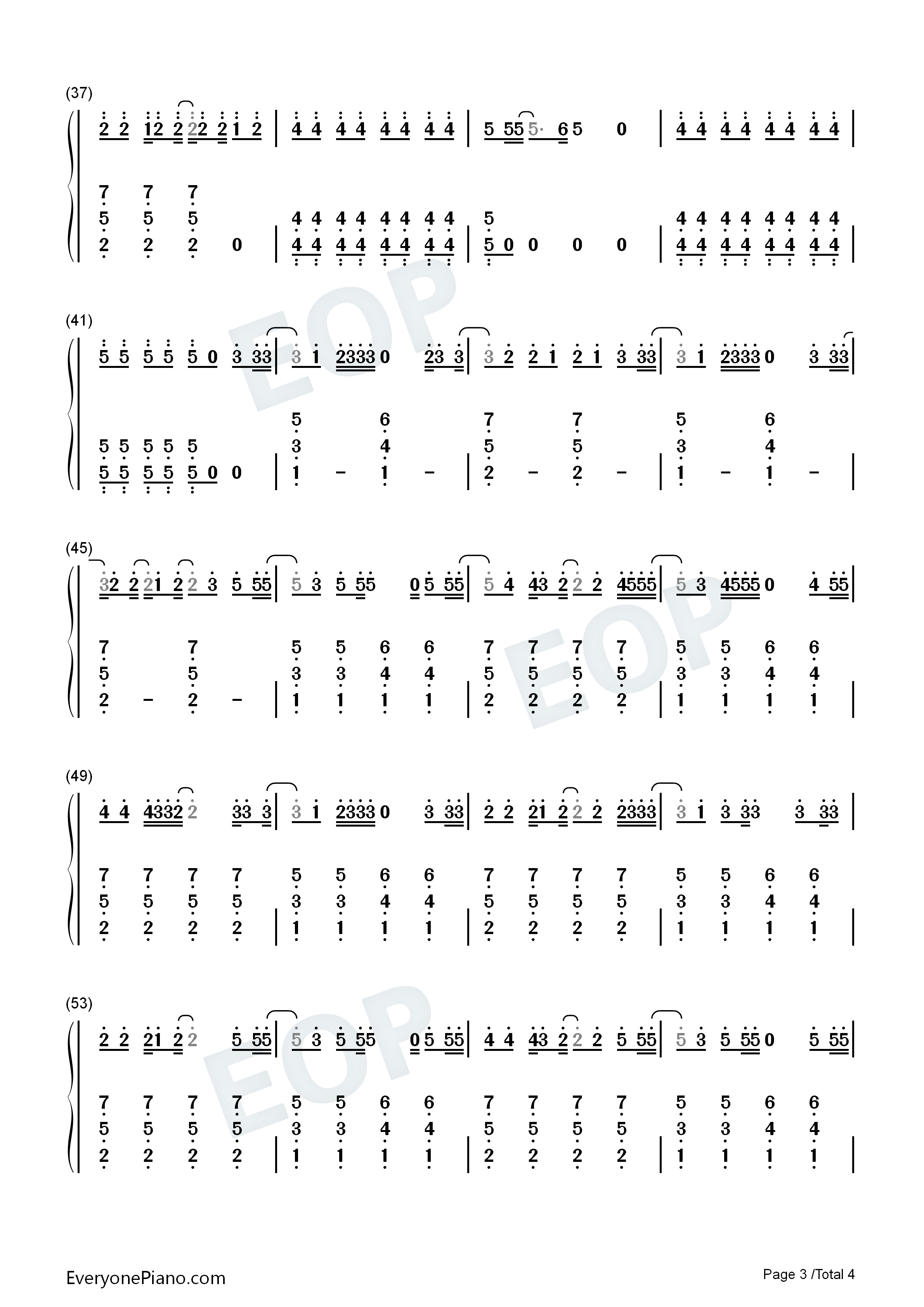 Anyone_for_You_Tiger_Lily钢琴简谱_George_Ezra演唱