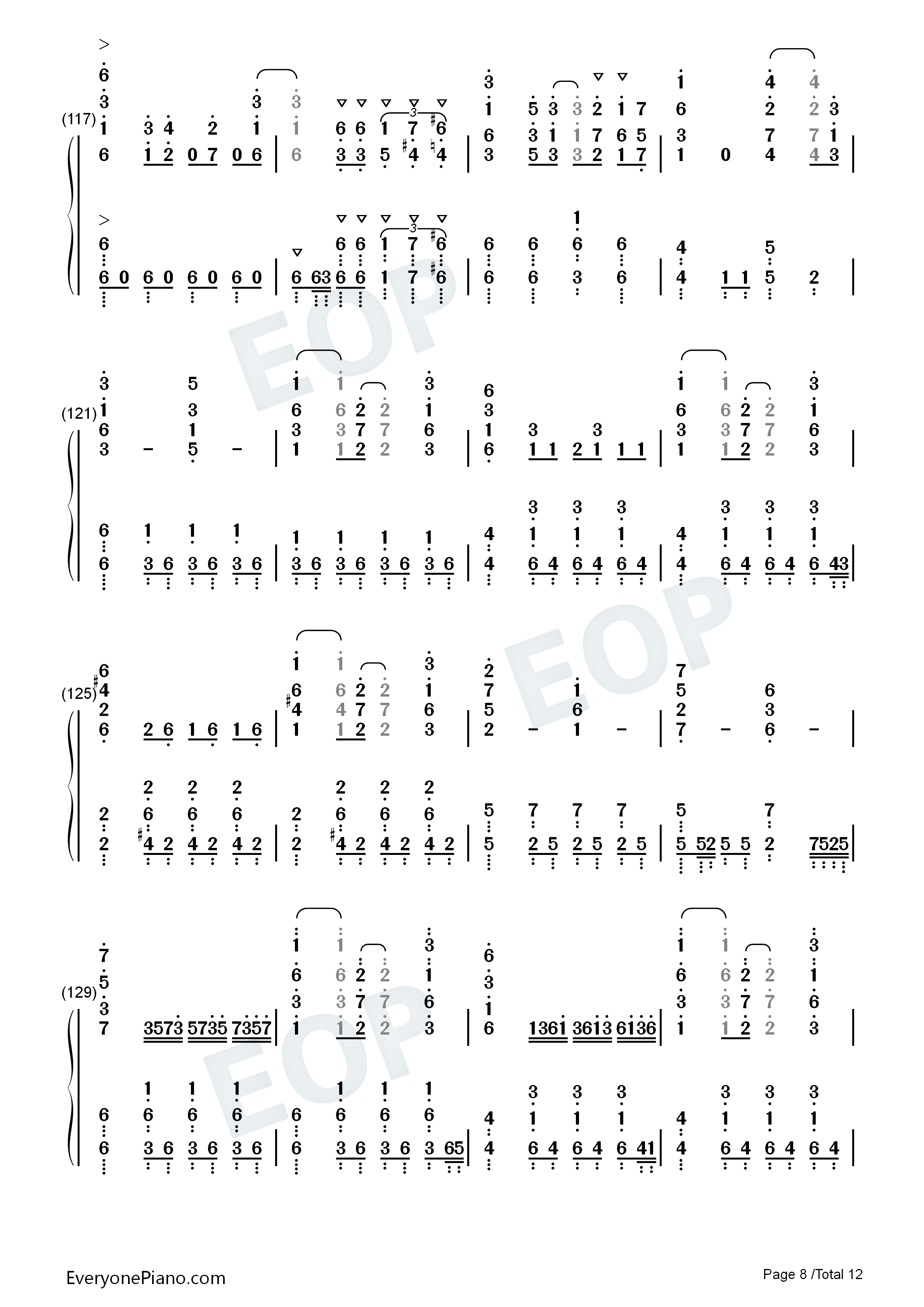 OveR钢琴简谱_富田美忧演唱