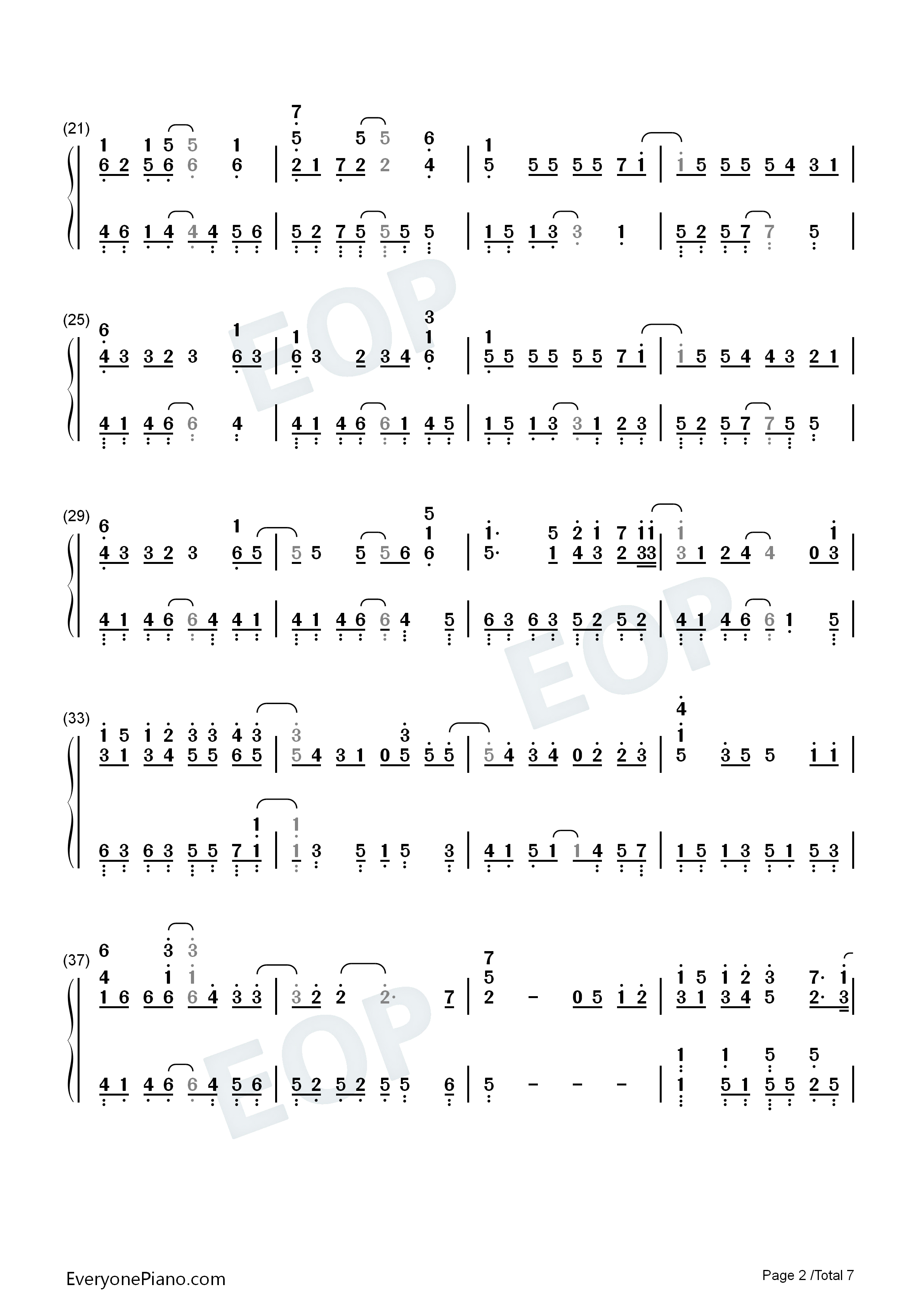 双葉钢琴简谱_爱缪_あいみょん演唱