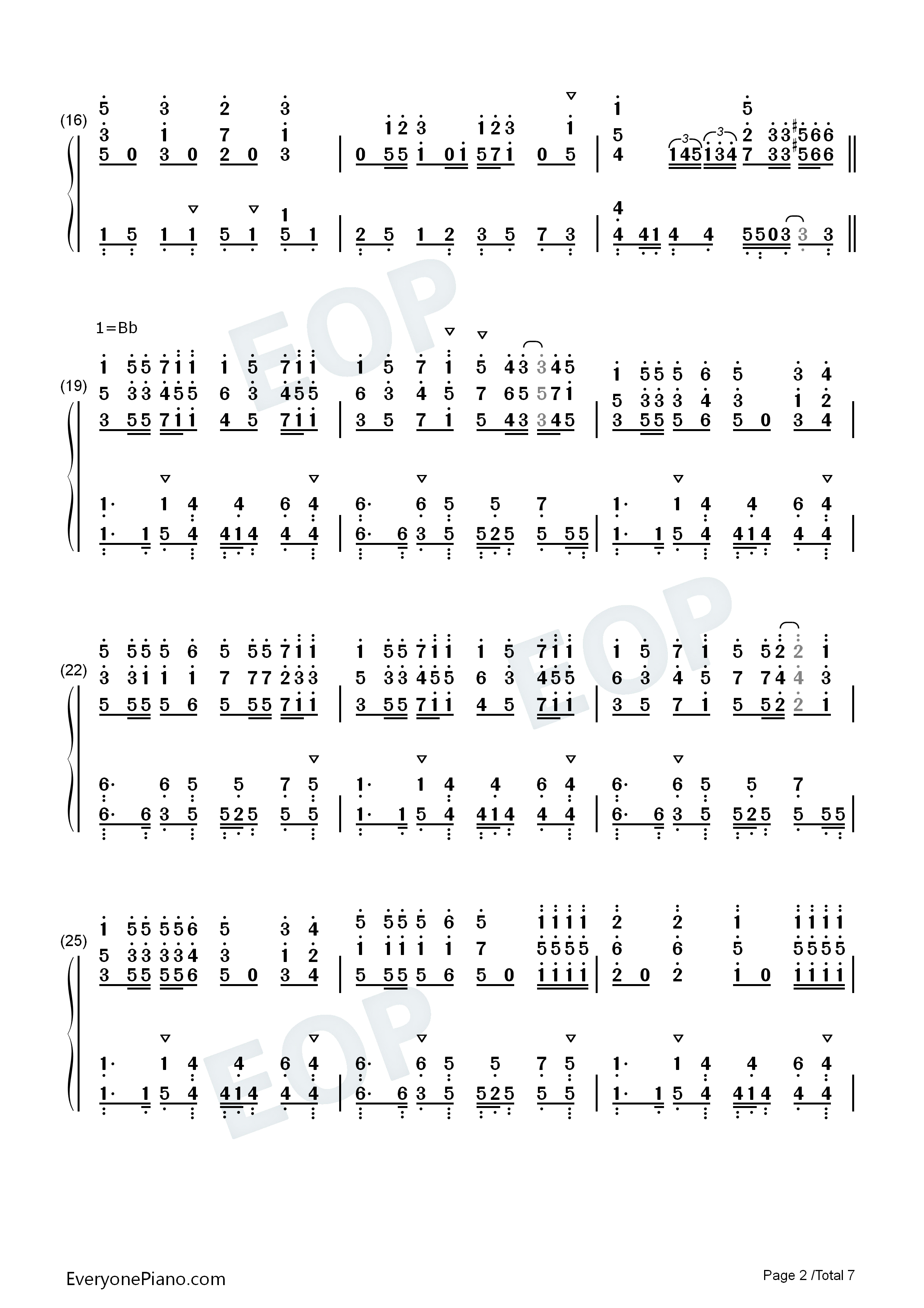 Only_one_yell钢琴简谱_9_tie演唱