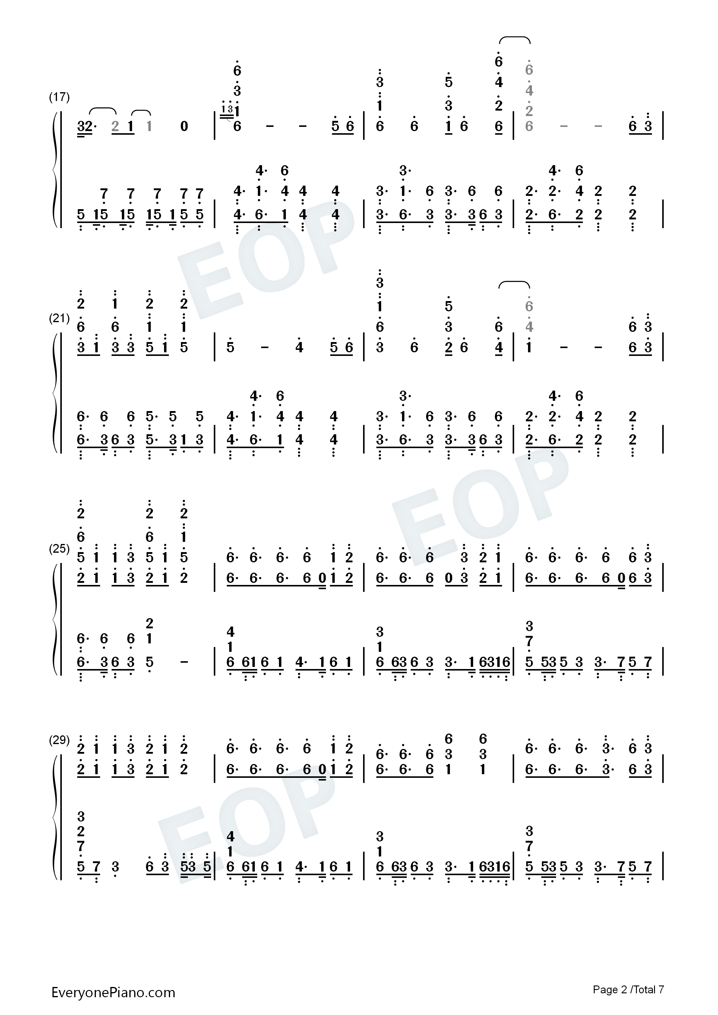 One_Last_Kiss钢琴简谱_宇多田光演唱