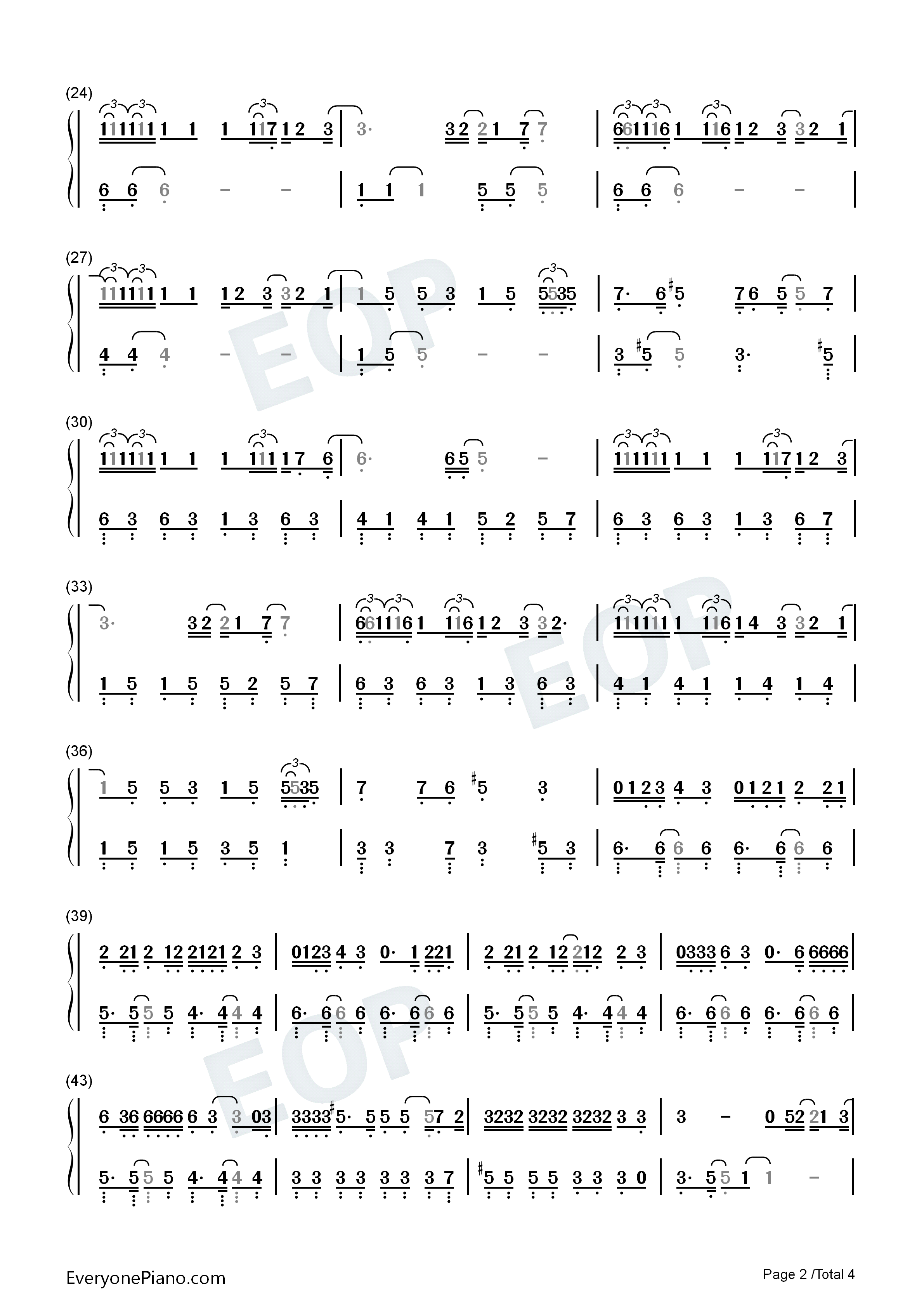 Surface_Pressure钢琴简谱_Jessica_Darrow演唱
