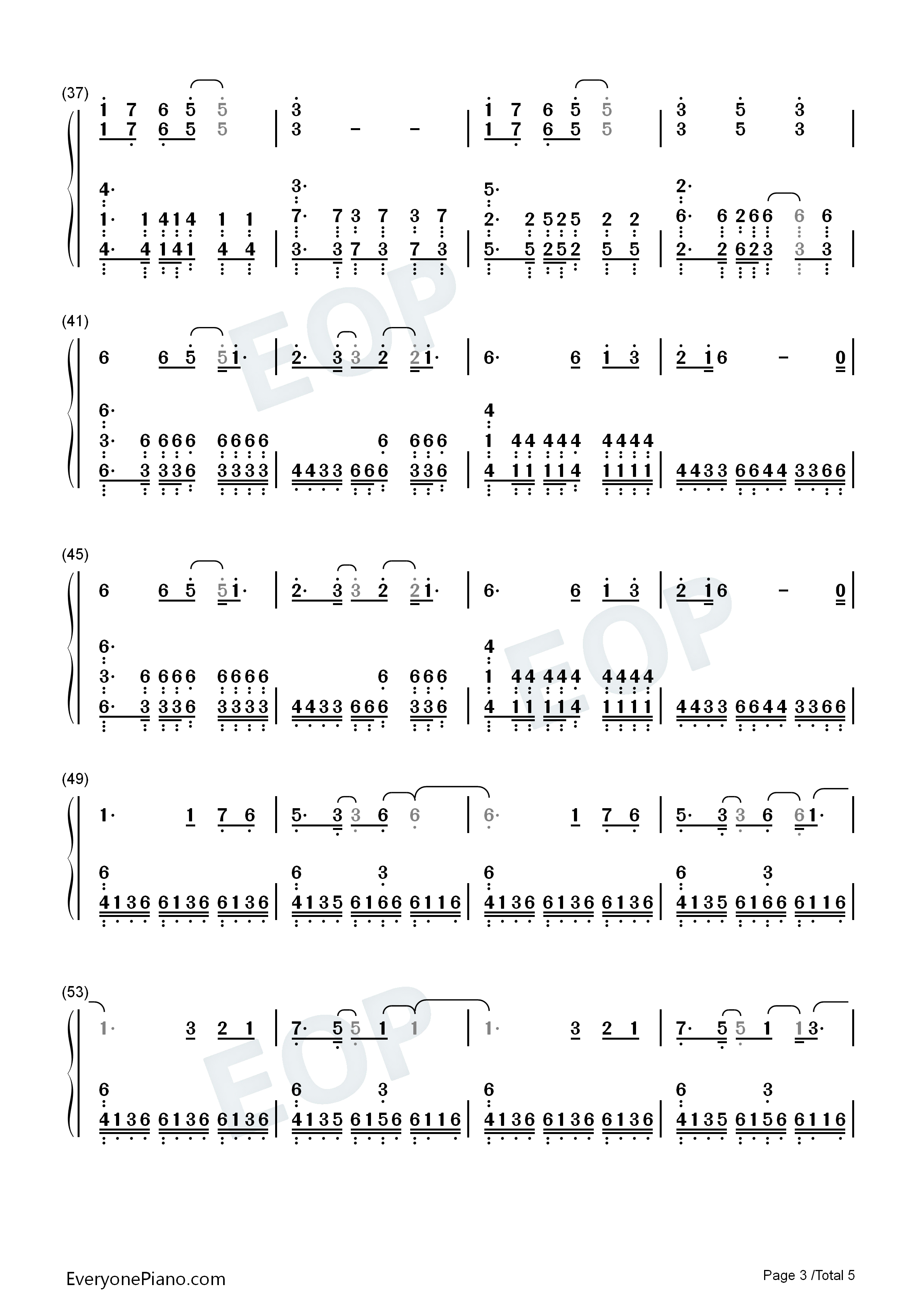 One_Final_Chance钢琴简谱_World_Beyond演唱