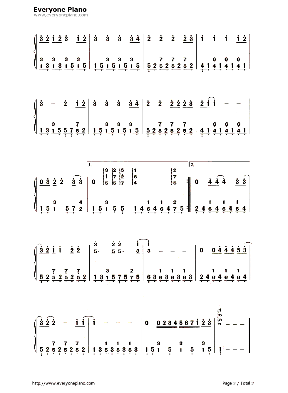 大大世界钢琴简谱_Emilia_Rydberg演唱