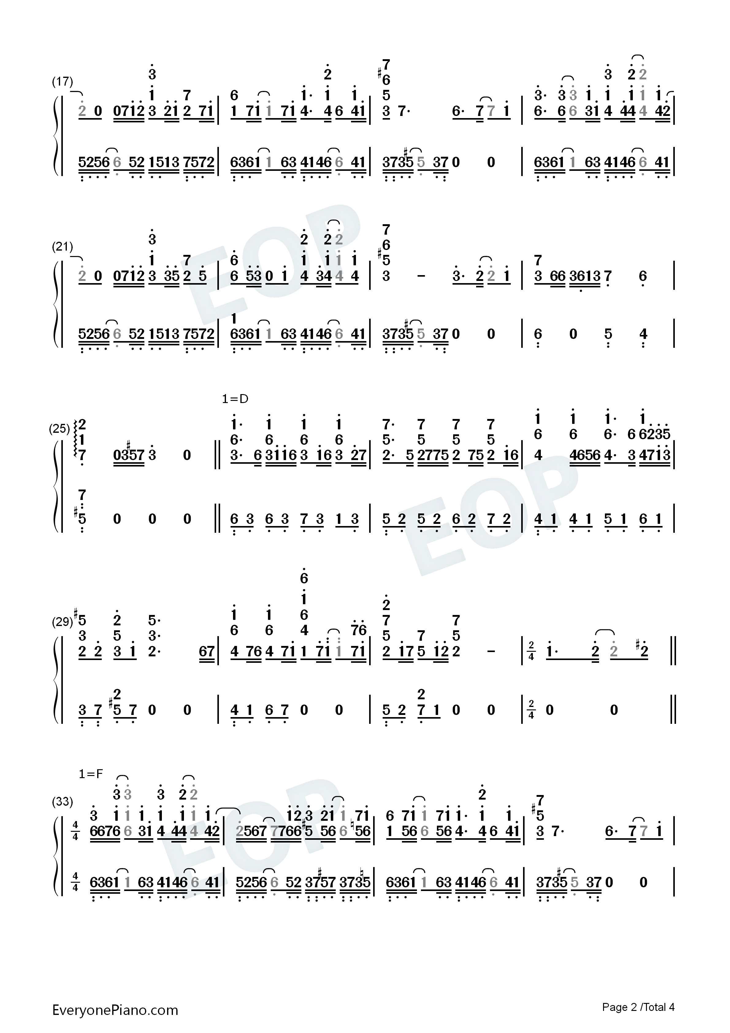 Just_One_Last_Dance钢琴简谱_莎拉蔻娜__Sarah_Connor演唱