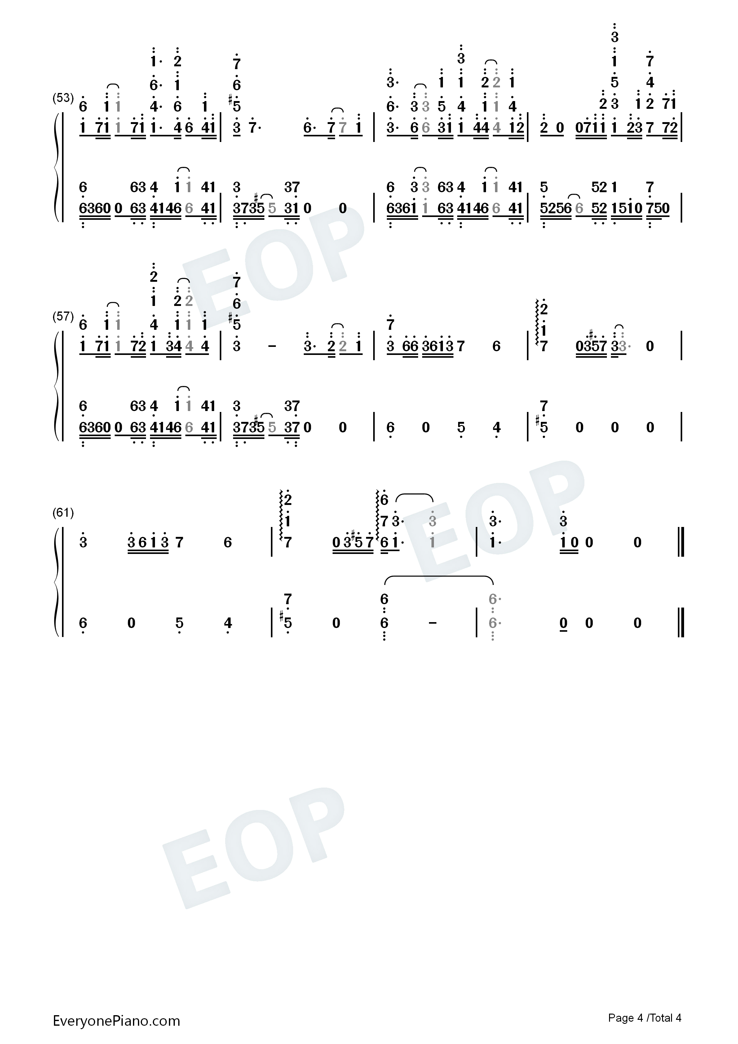 Just_One_Last_Dance钢琴简谱_莎拉蔻娜__Sarah_Connor演唱