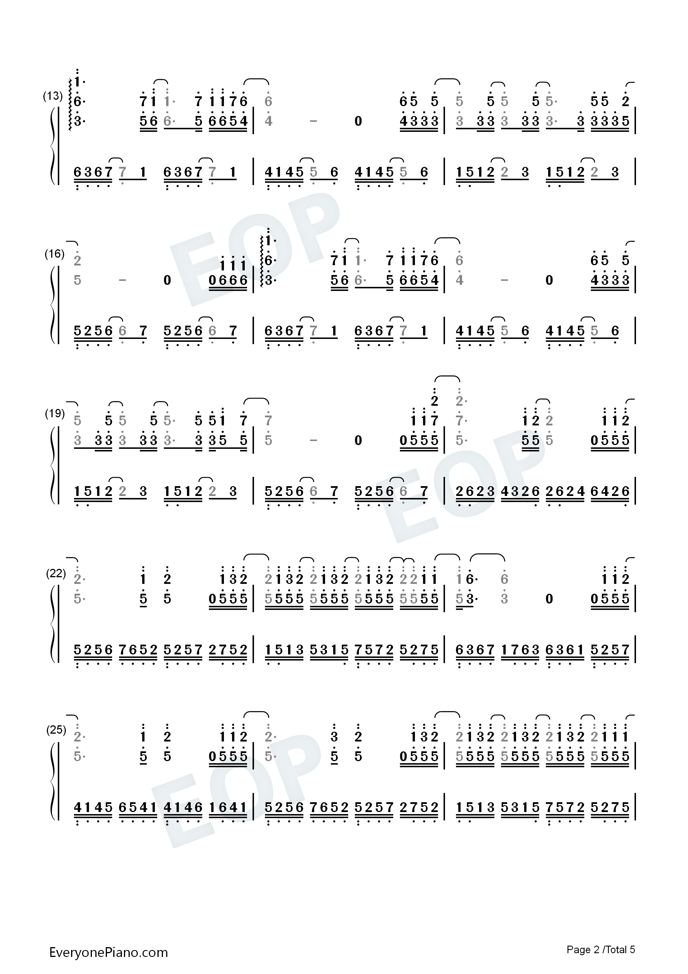 光亮钢琴简谱_周深演唱