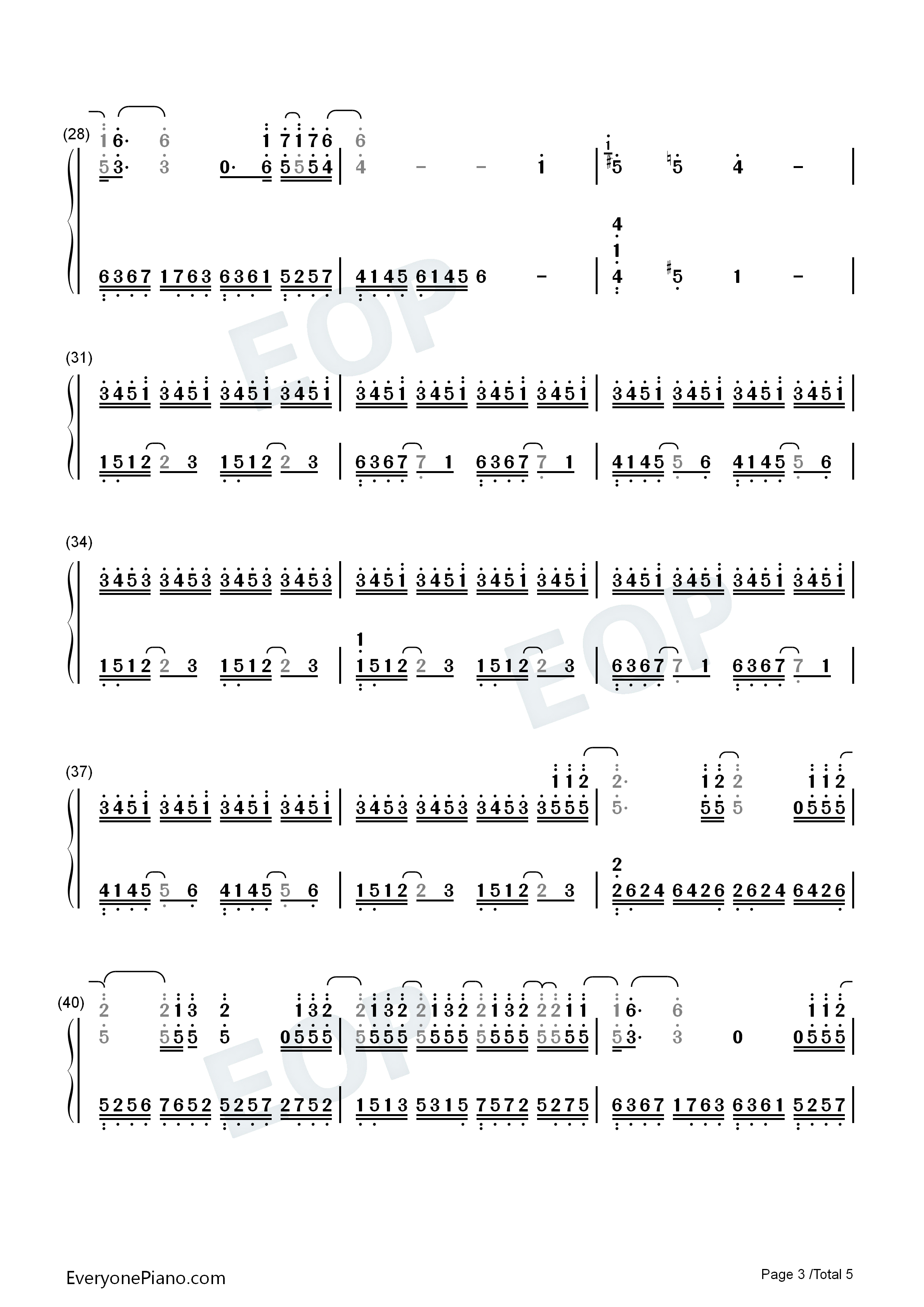 光亮钢琴简谱_周深演唱