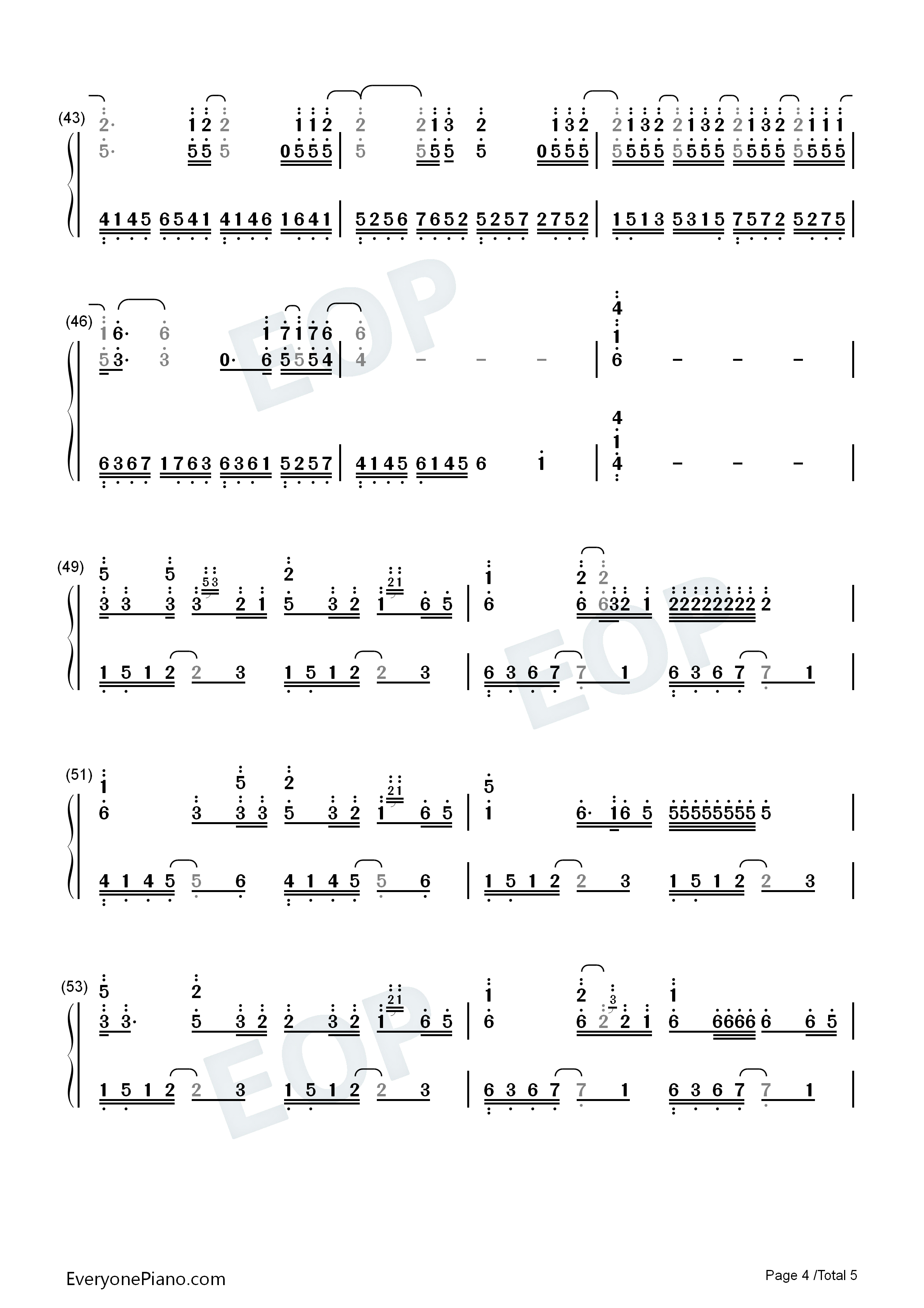 光亮钢琴简谱_周深演唱