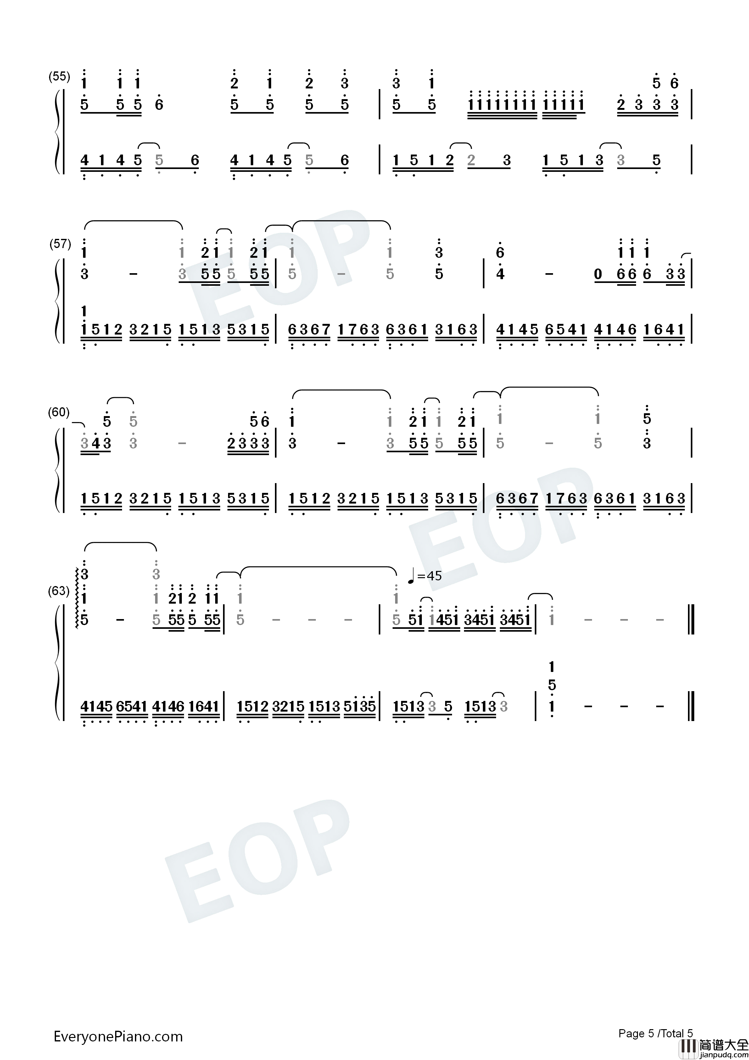 光亮钢琴简谱_周深演唱
