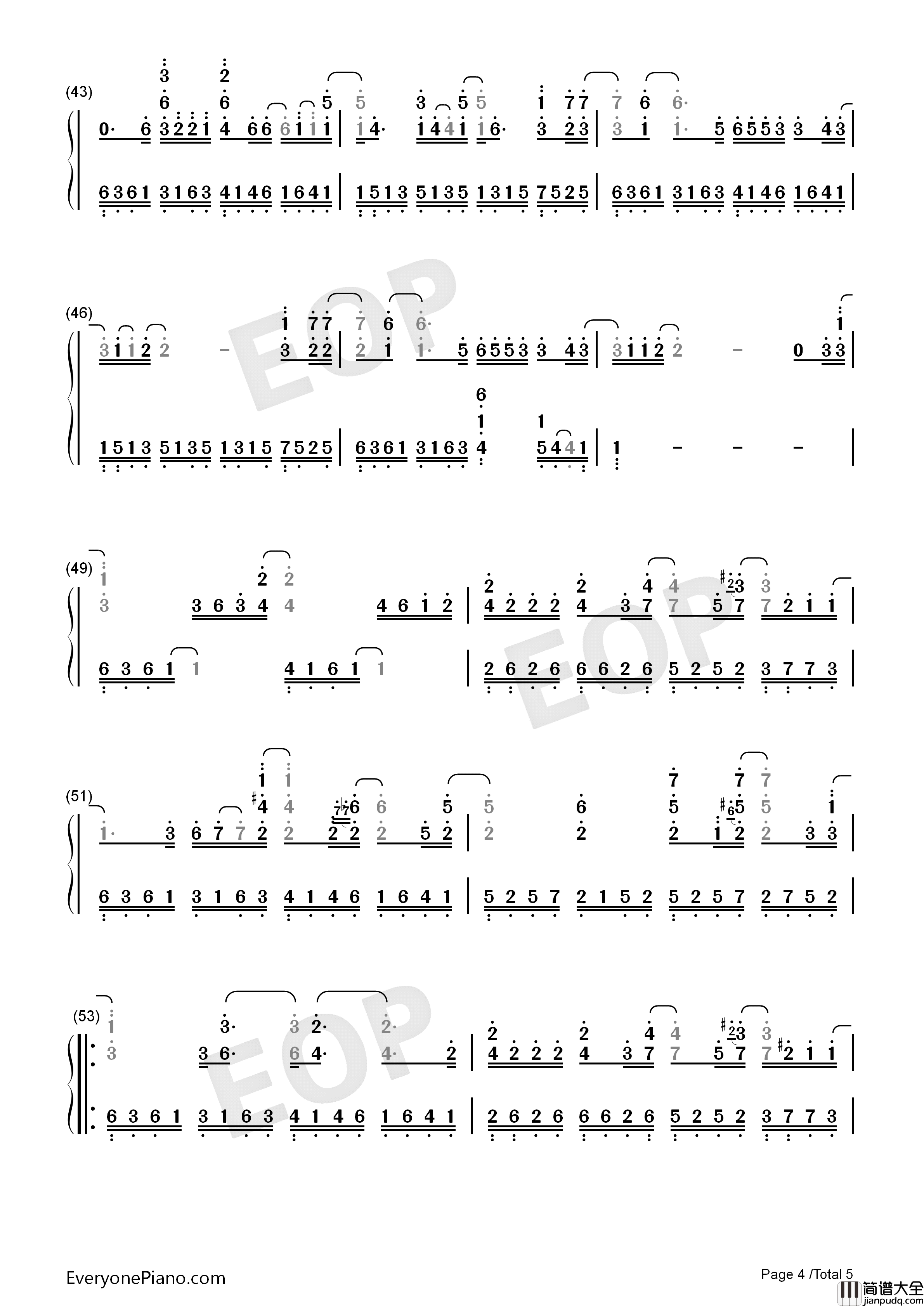 I_Do钢琴简谱_菅野洋子演唱