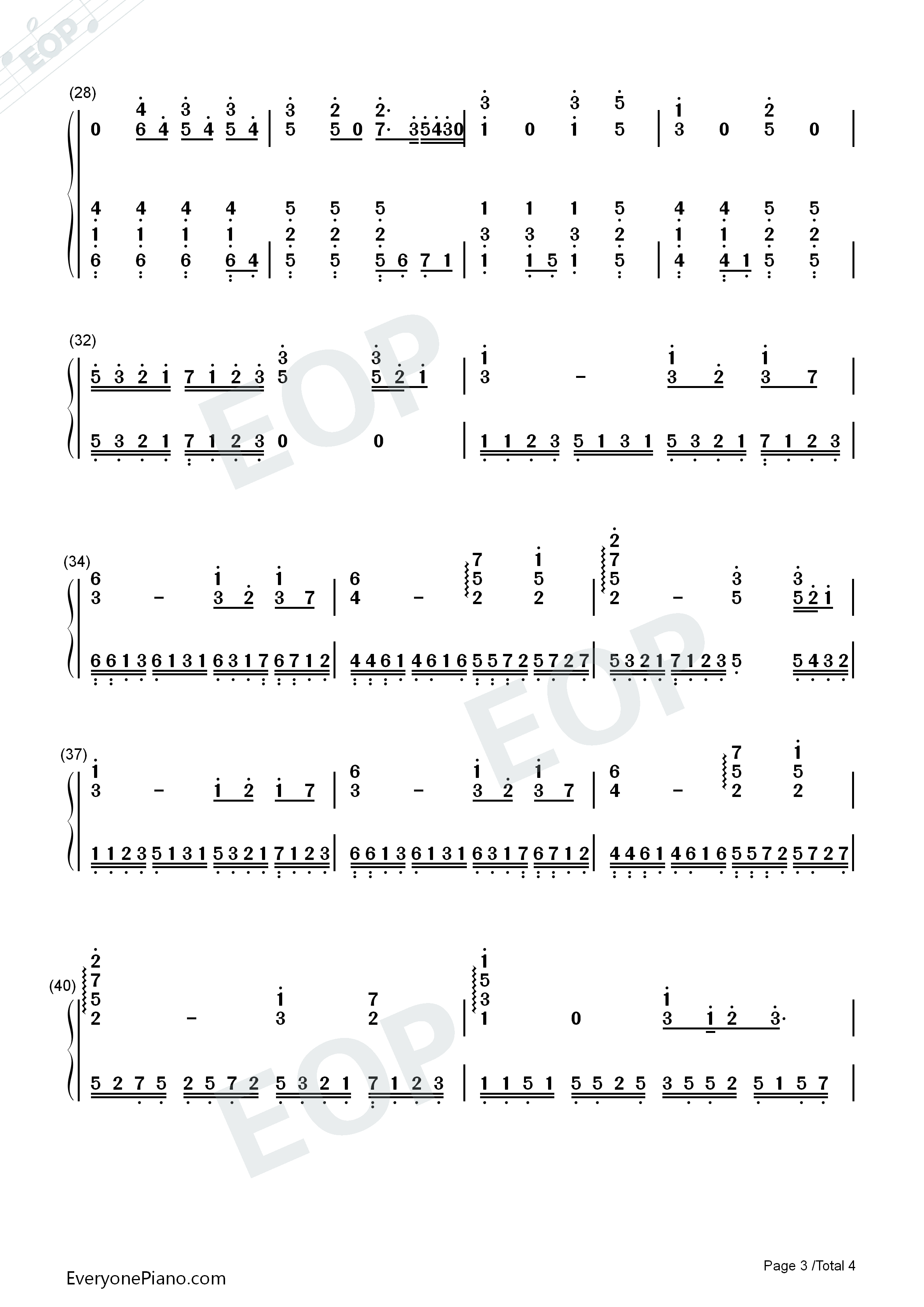 喜欢你钢琴简谱_Beyond演唱