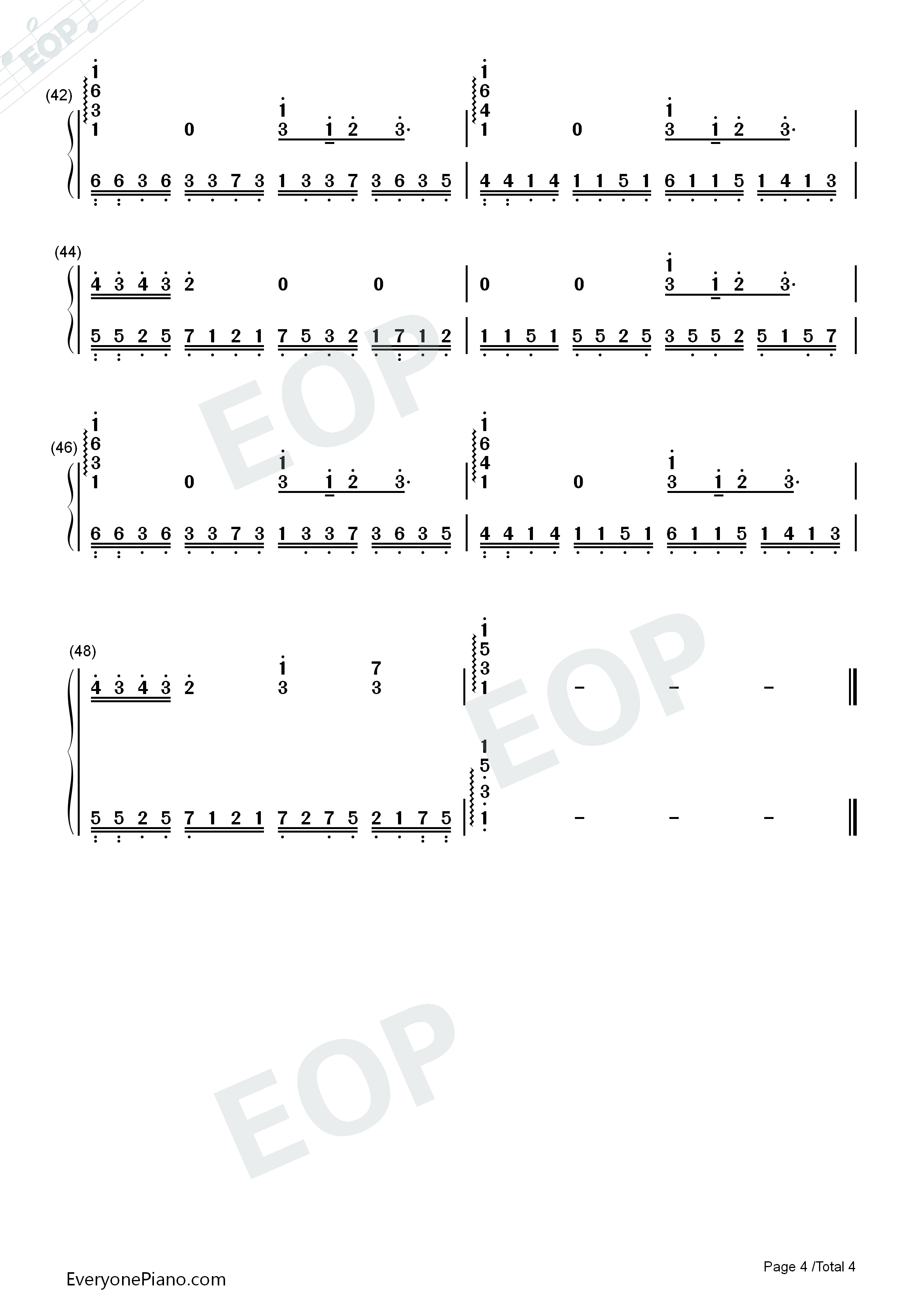 喜欢你钢琴简谱_Beyond演唱