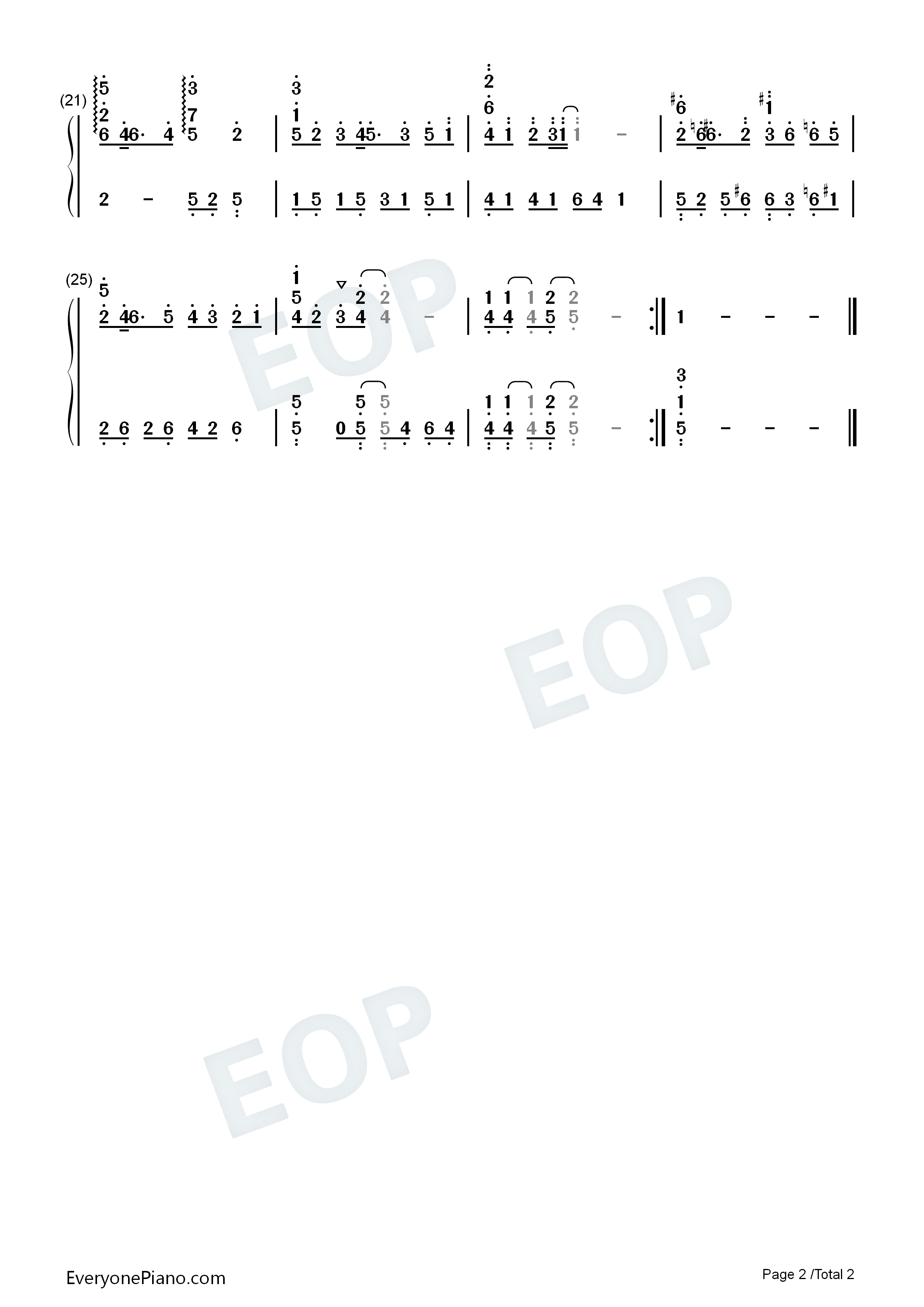 Beyond_The_Sky钢琴简谱_未知演唱